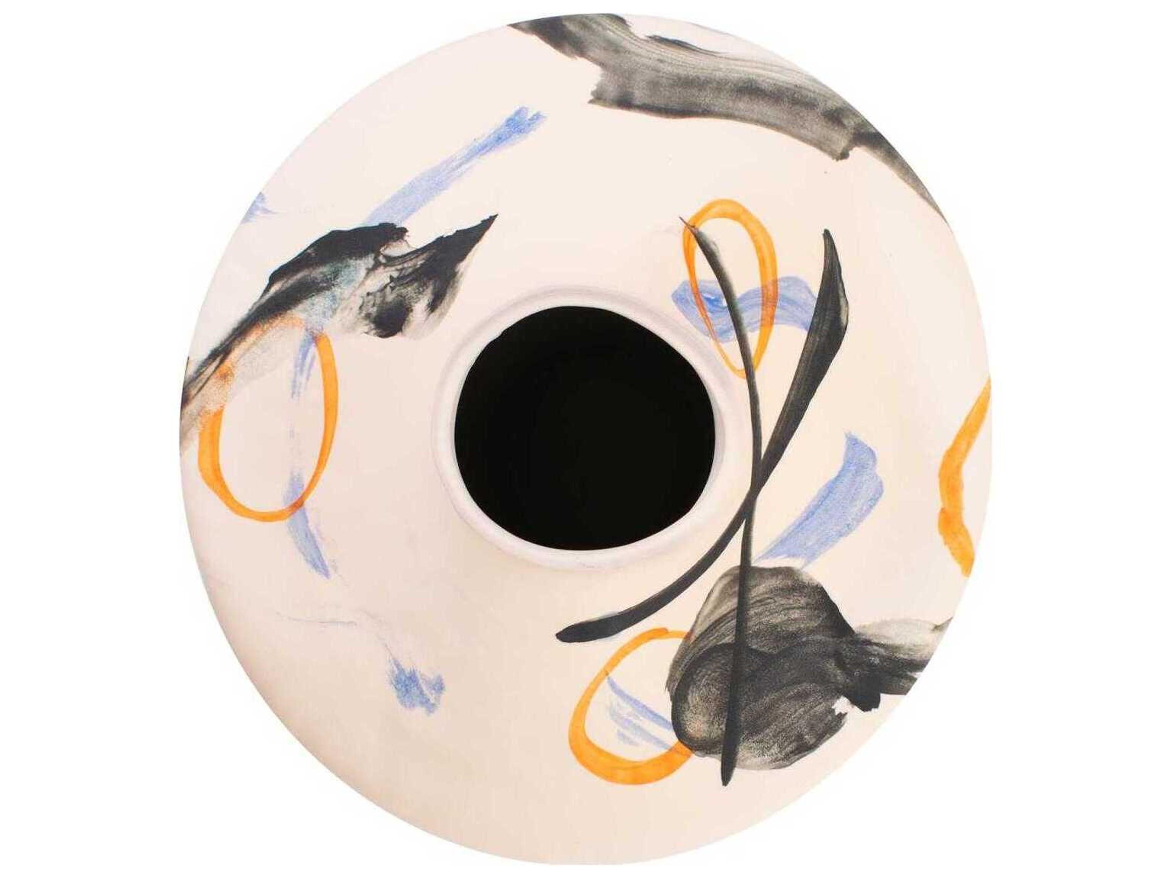 Howard Elliott Matte White Cleave Tapered Vase