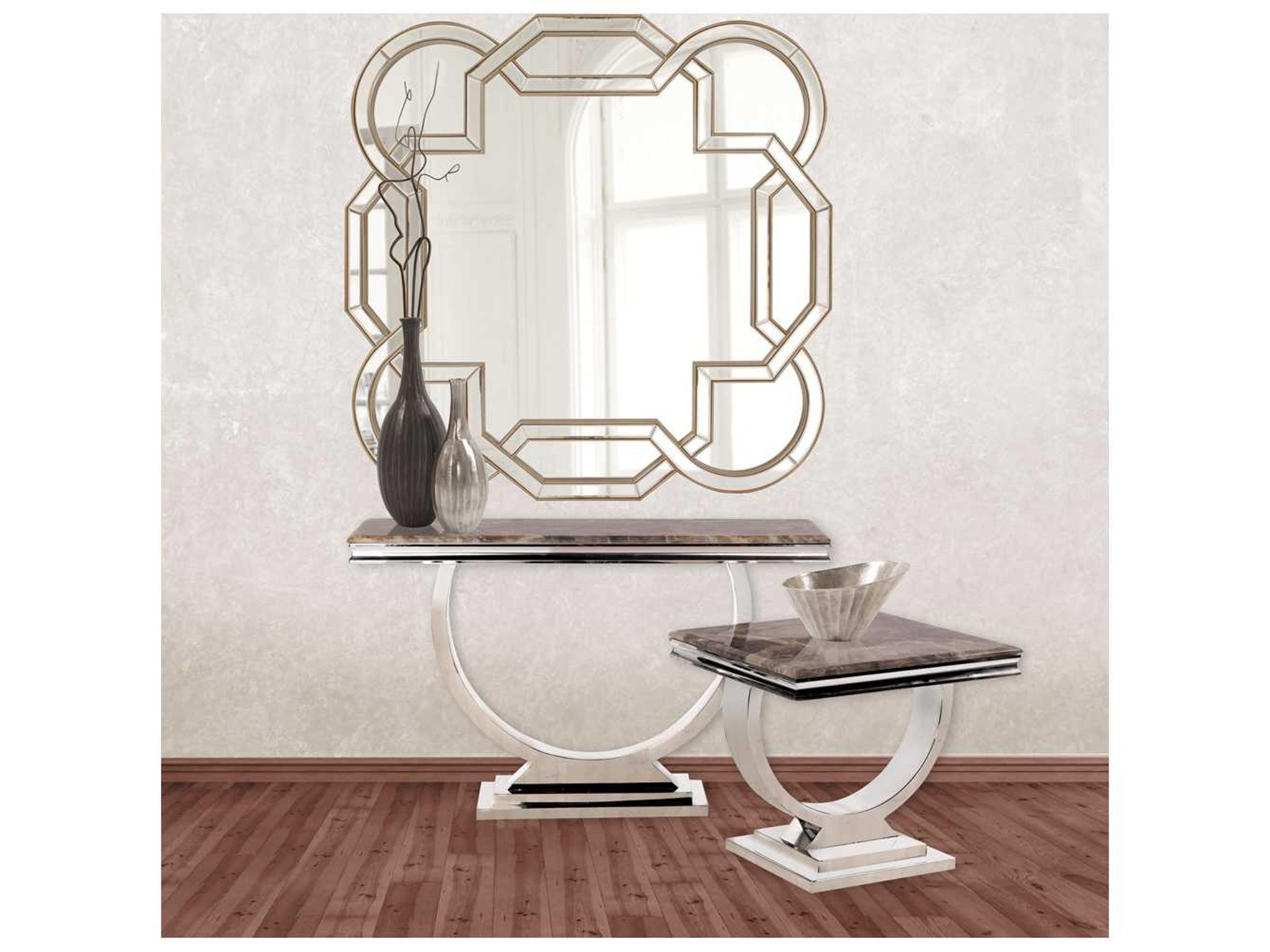 Howard Elliott Aleena Square Champagne Silver Wall Mirror