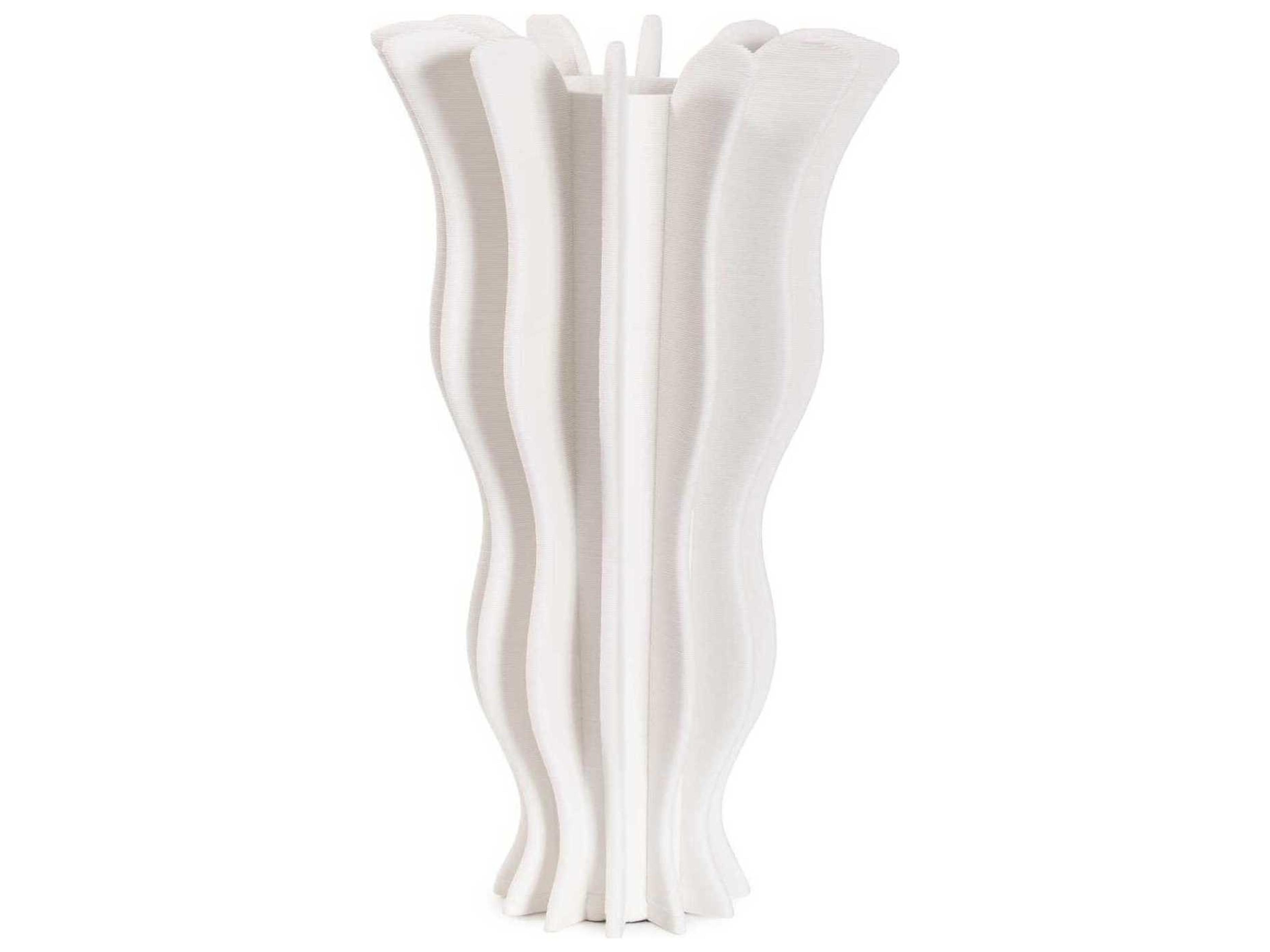 Howard Elliott Matte White Oswick Flared Vase