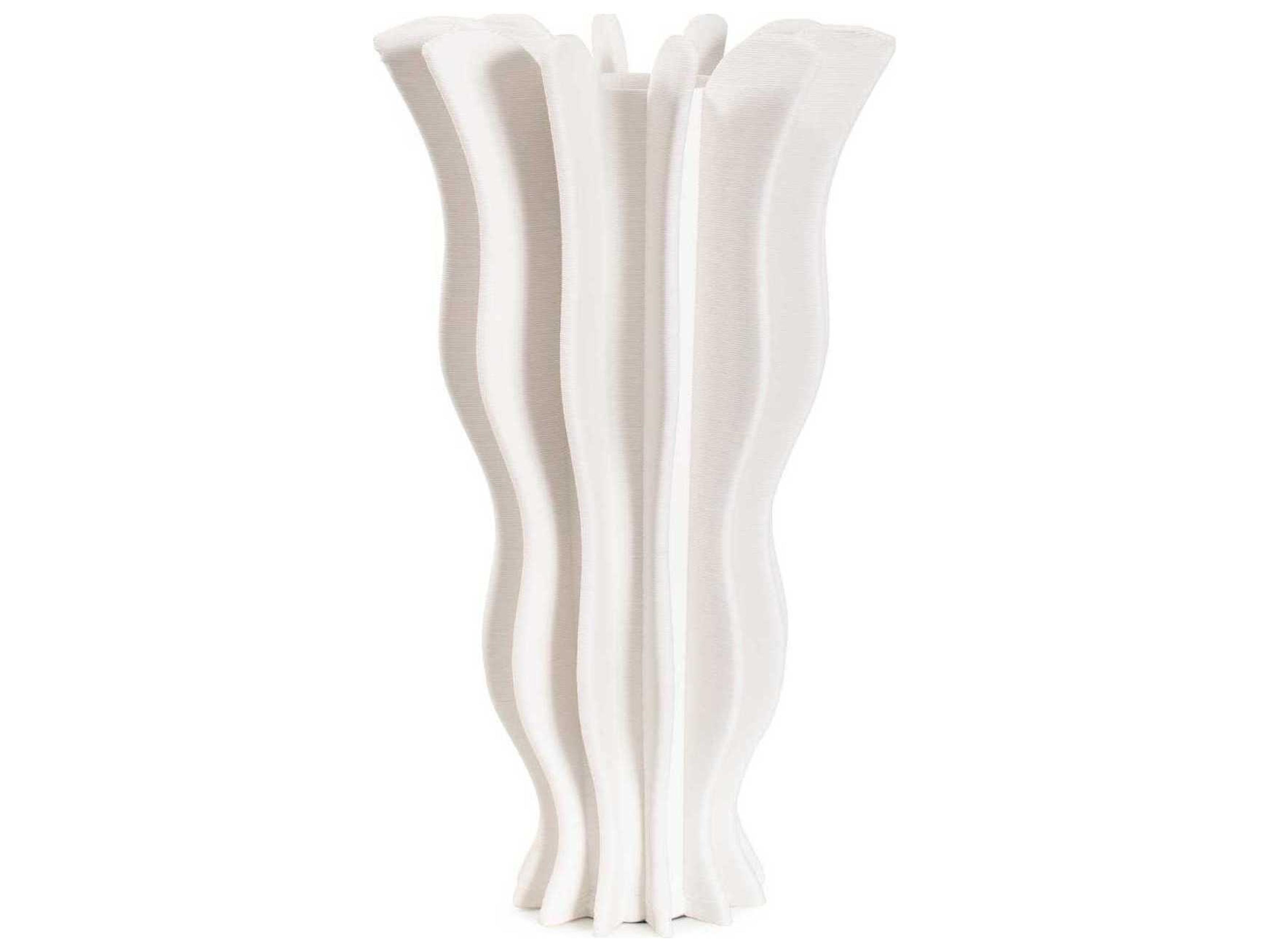 Howard Elliott Matte White Oswick Flared Vase