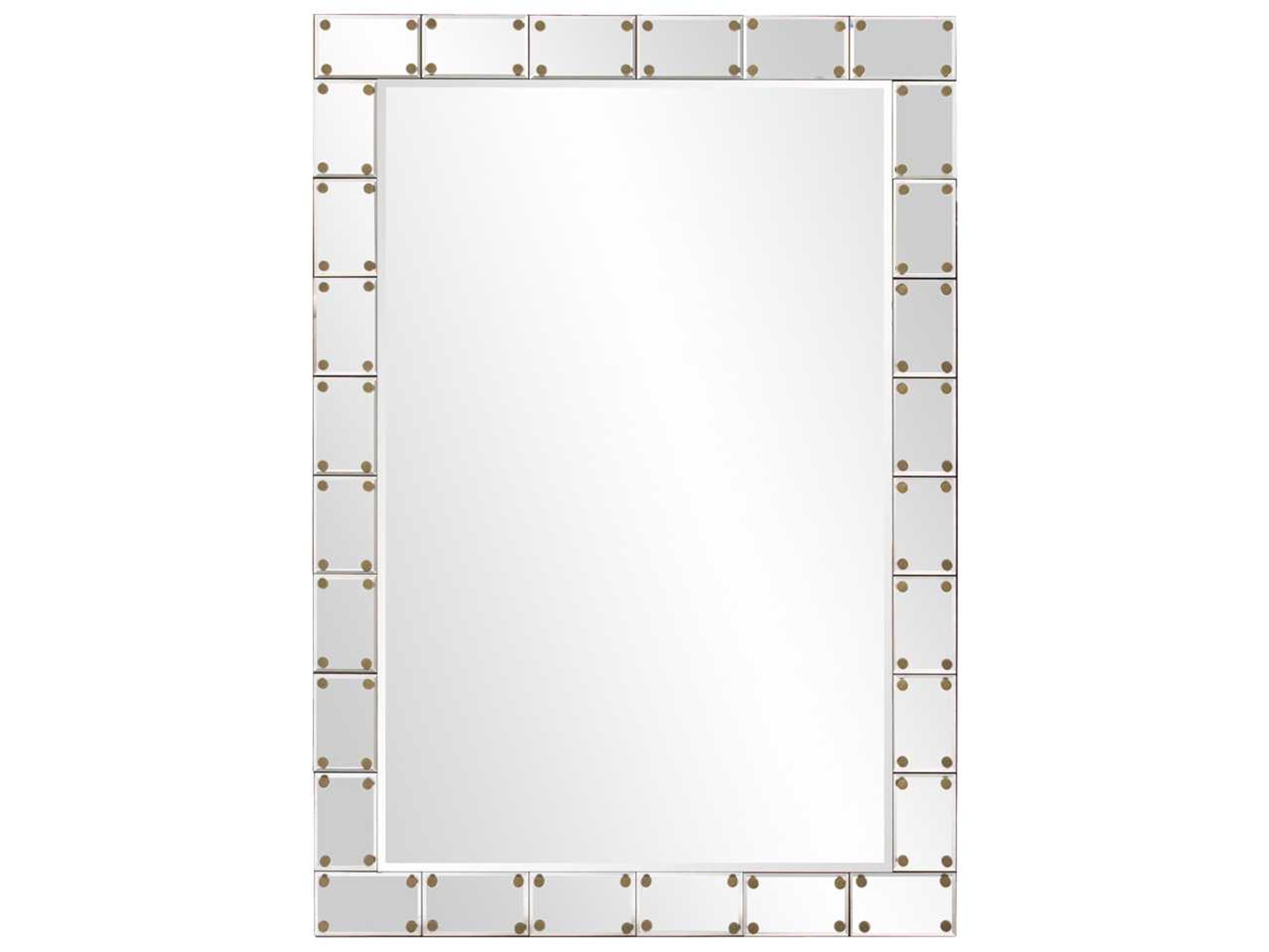 Howard Elliott Remington Studded Bronze Wall Mirror