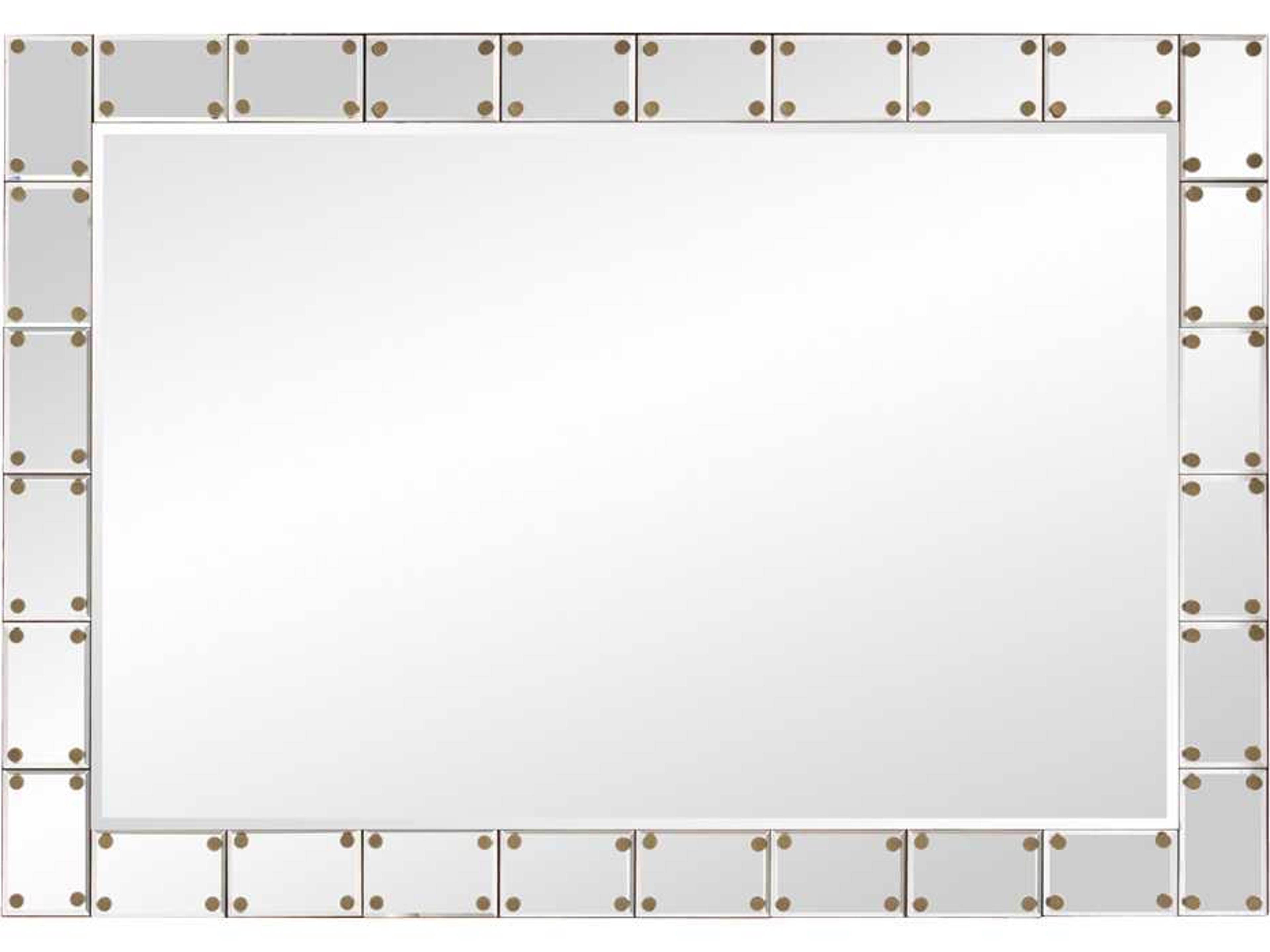 Howard Elliott Remington Studded Bronze Wall Mirror