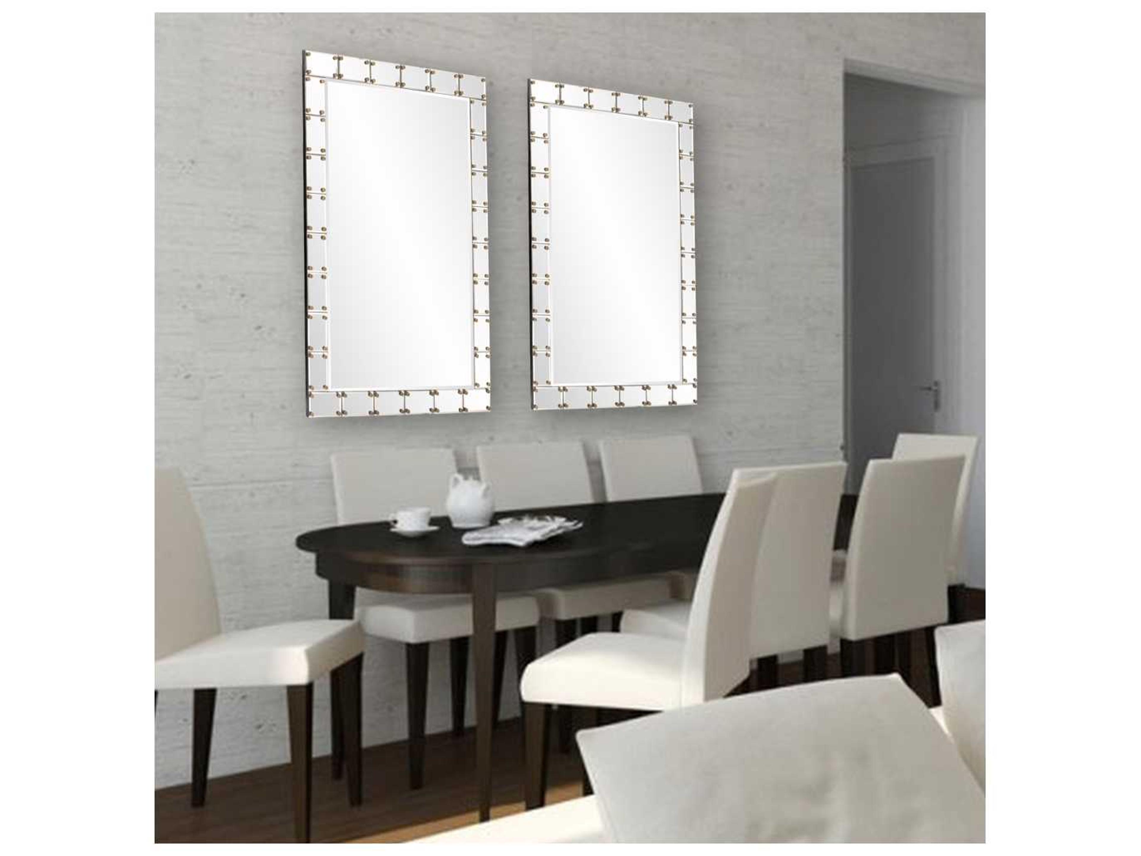 Howard Elliott Remington Studded Bronze Wall Mirror