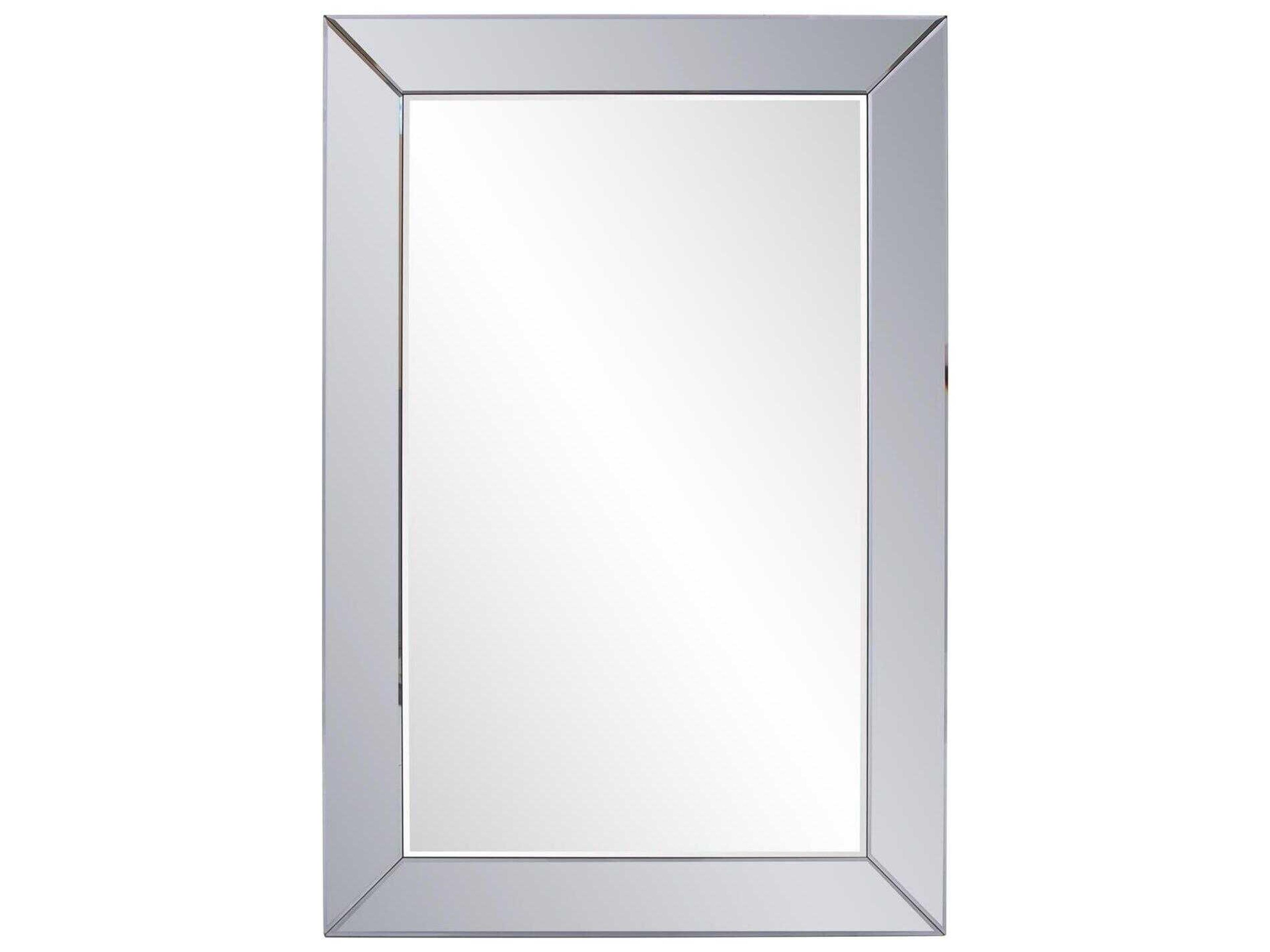 Howard Elliott Auryn Smokey Gray Rectangular Wall Mirror