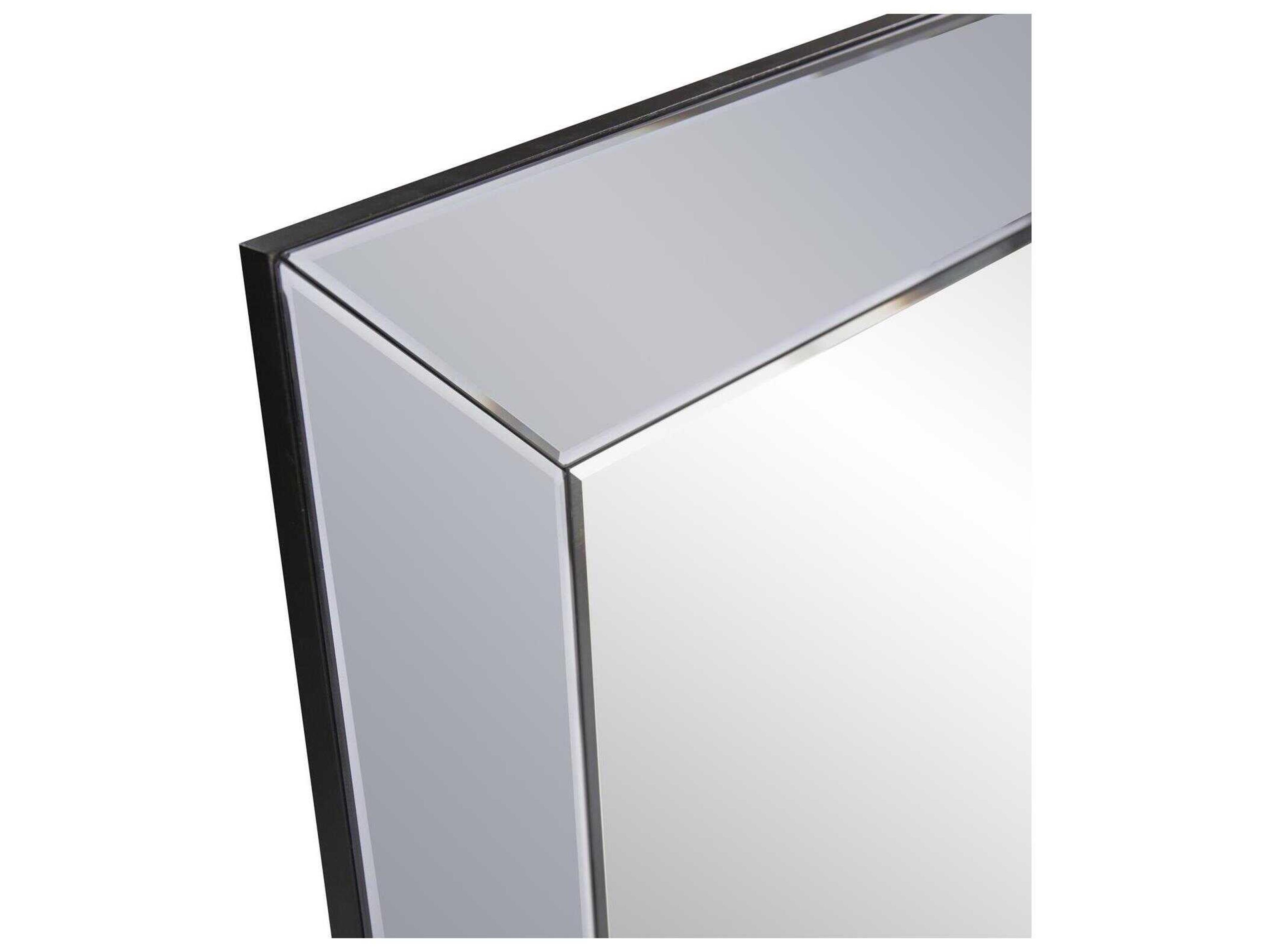 Howard Elliott Auryn Smokey Gray Rectangular Wall Mirror