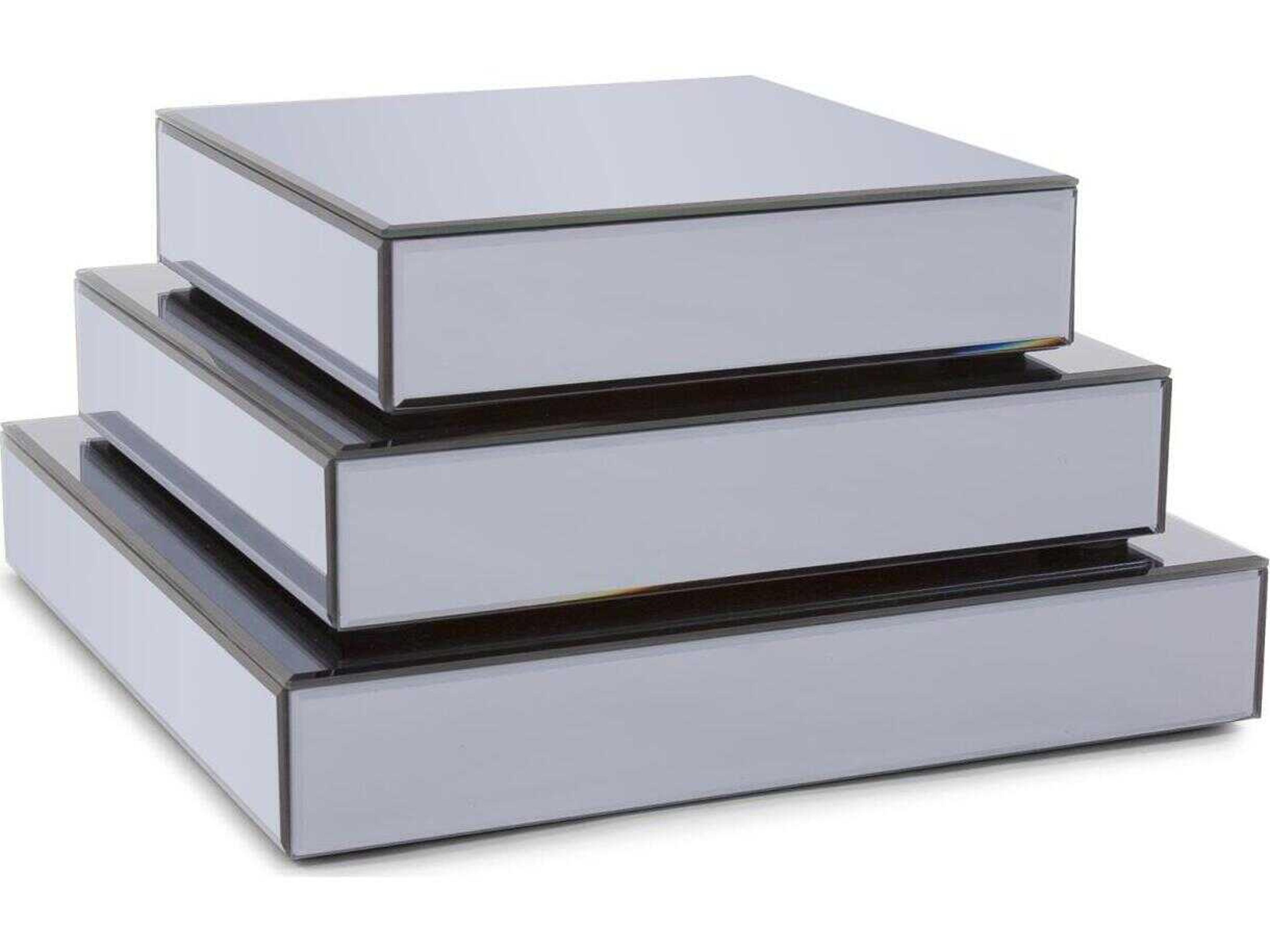 Howard Elliott Grigio Mirrored Platforms Set of 3