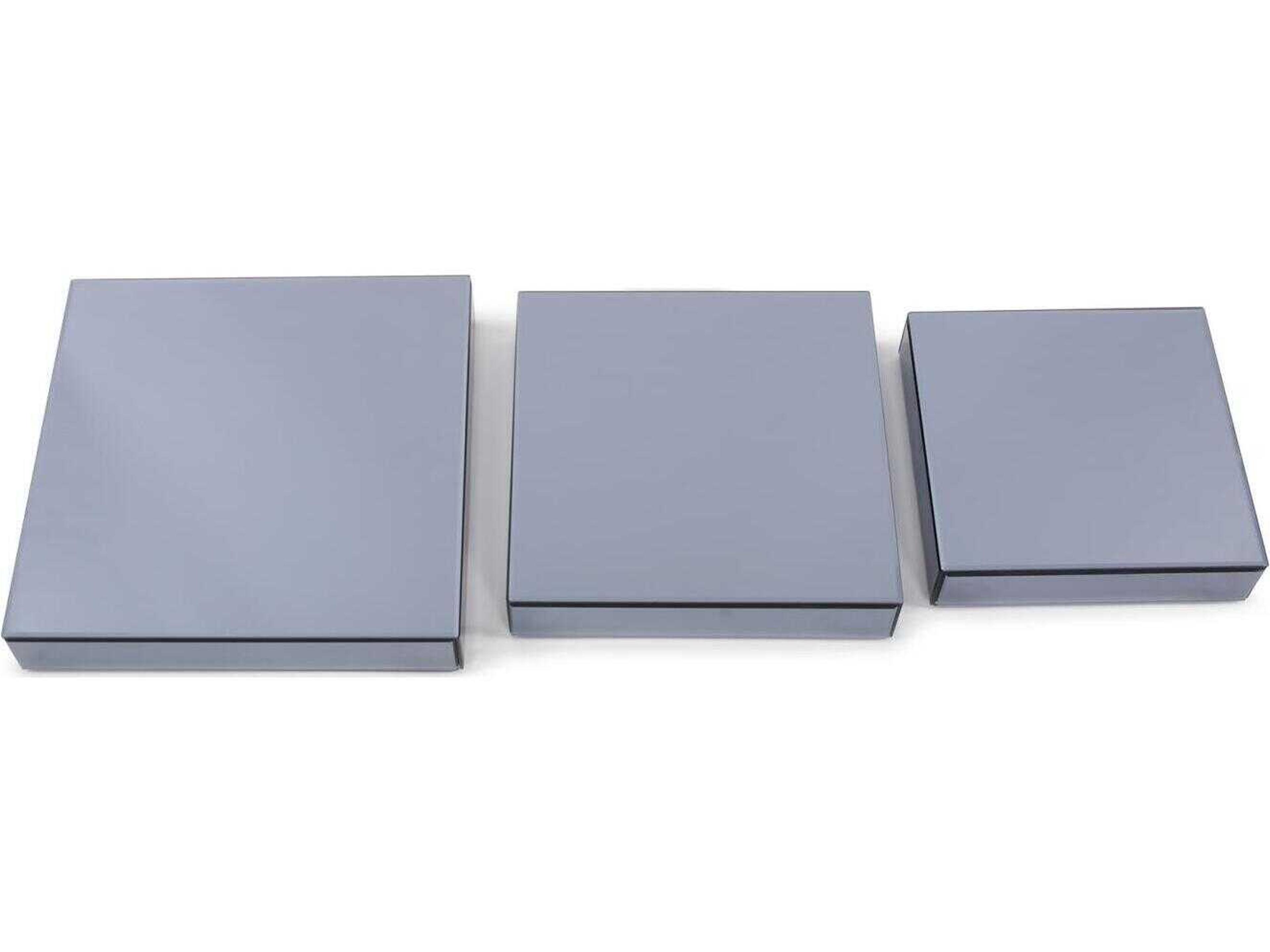 Howard Elliott Grigio Mirrored Platforms Set of 3