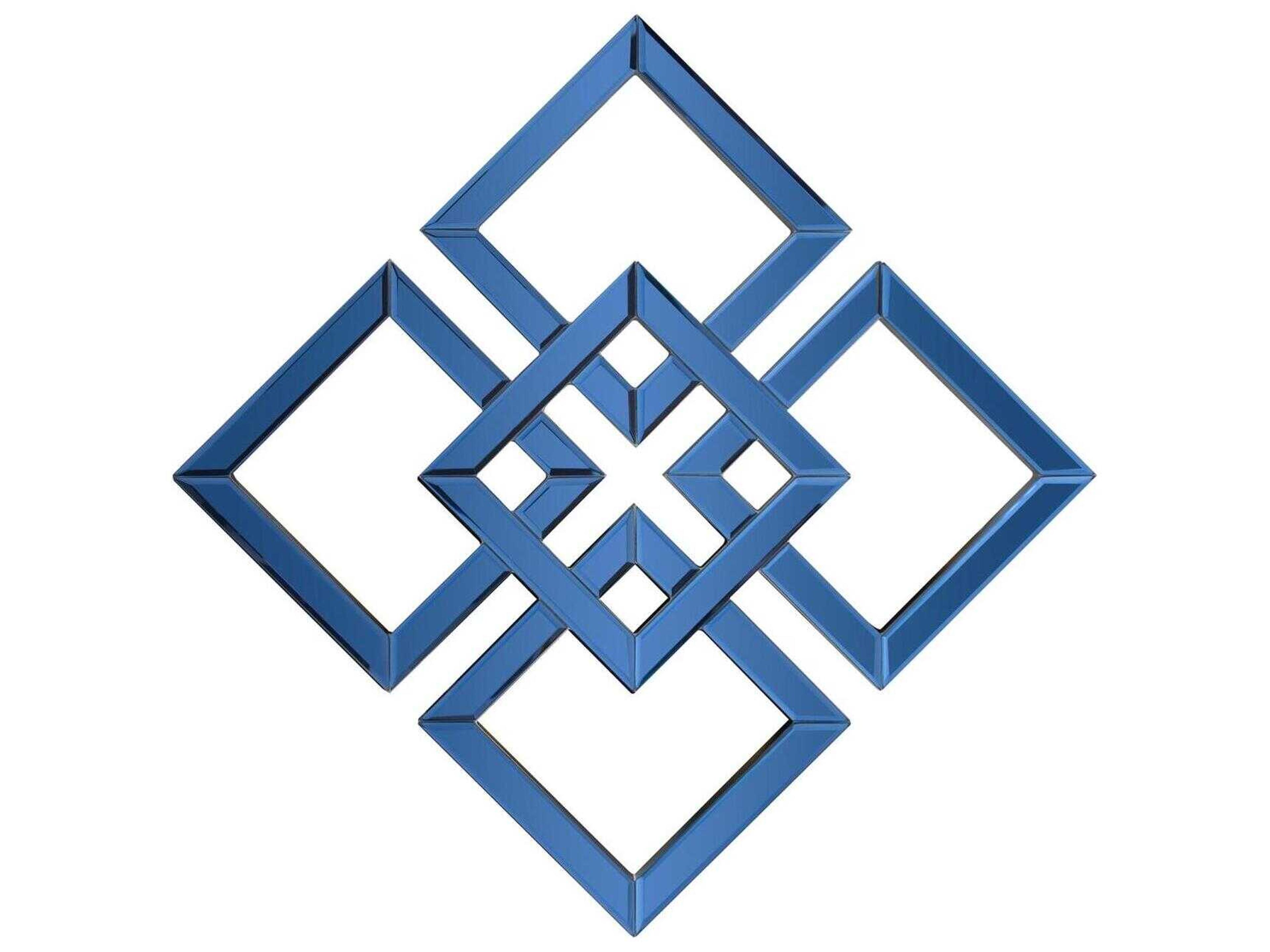Howard Elliott Landia Sapphire Square Wall Mirror