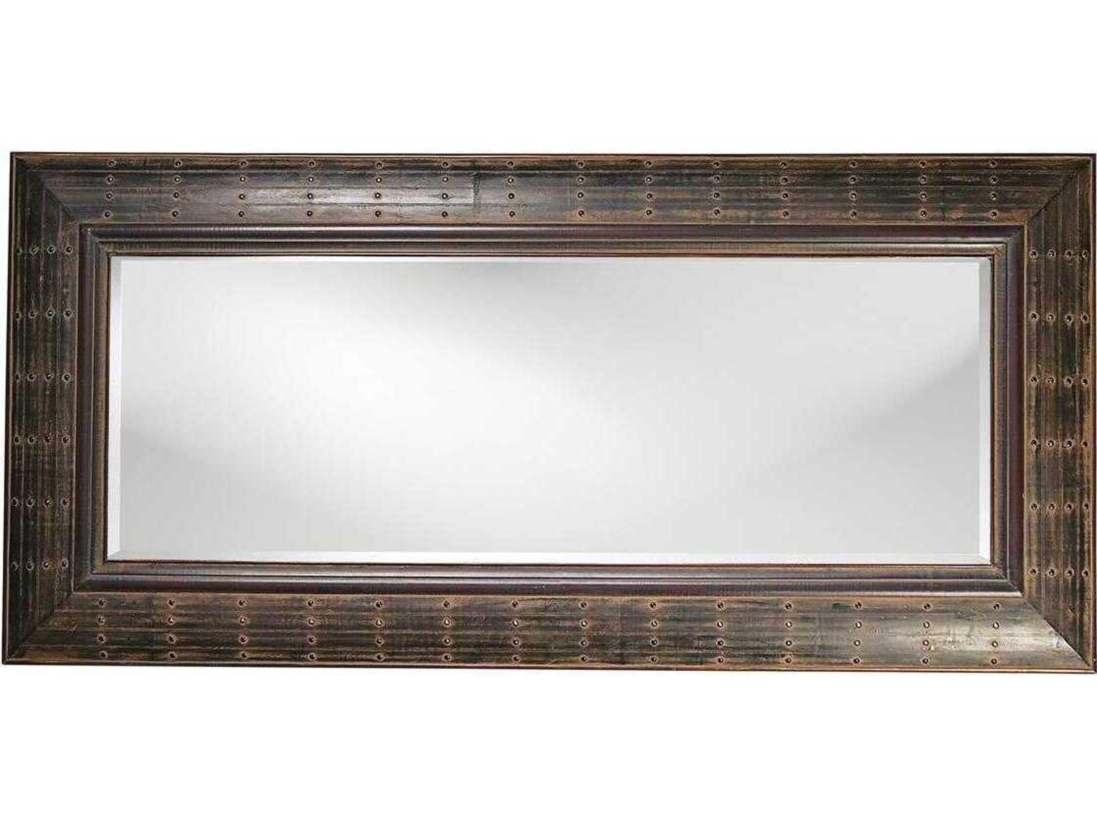 Howard Elliott Pamela French Brown Rectangular Wall Mirror