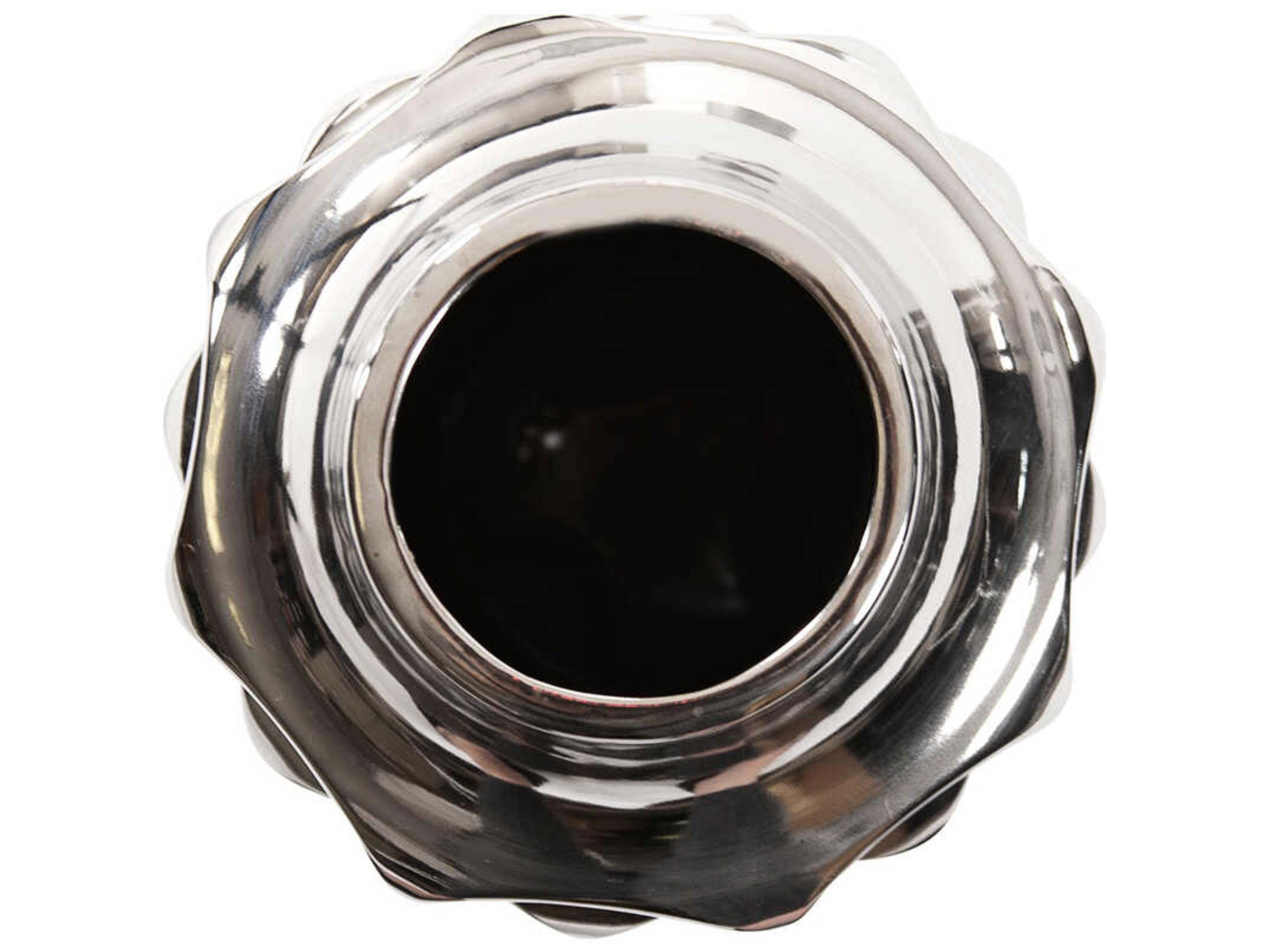 Howard Elliott Hammered Nickel Vase