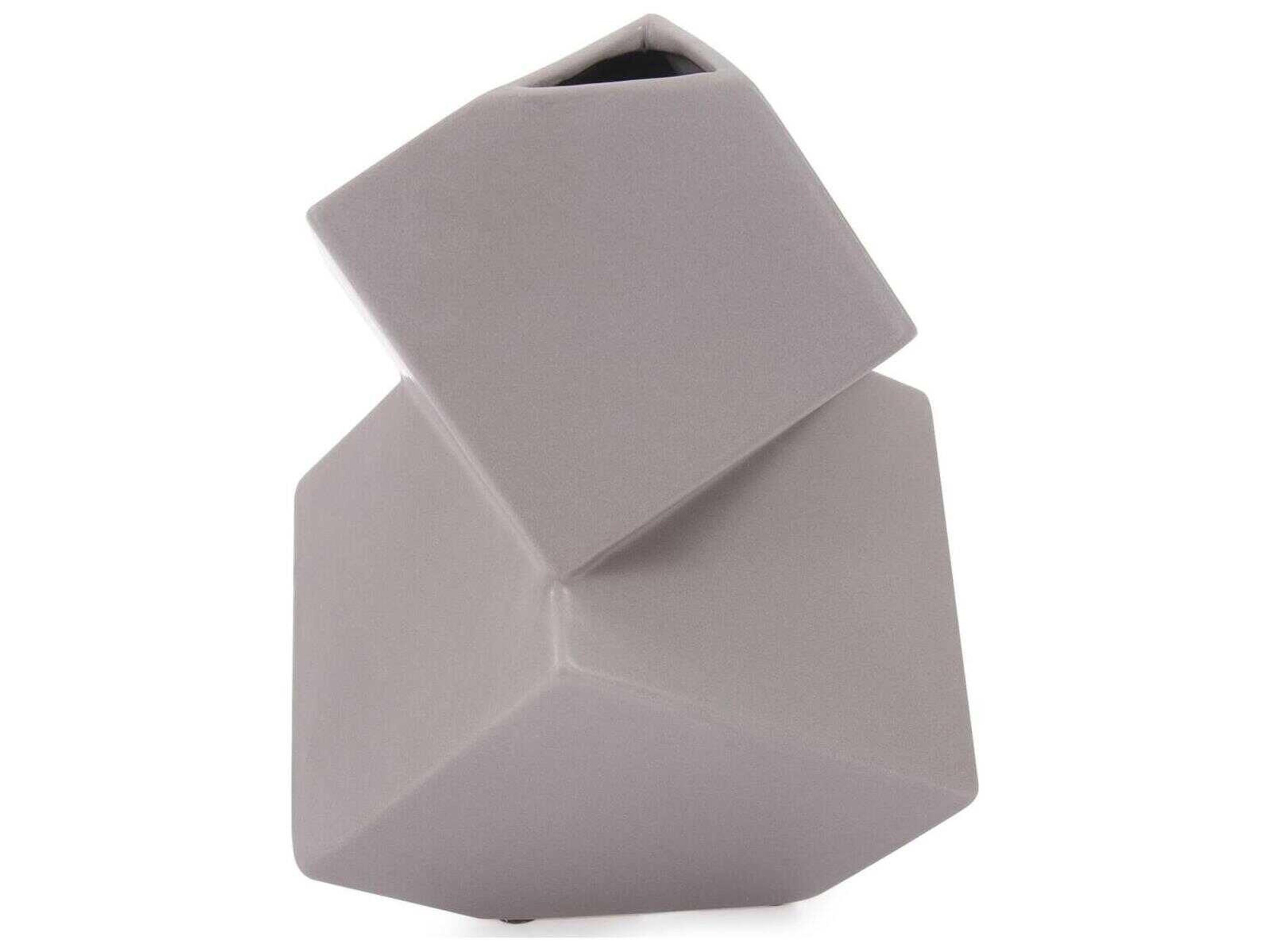 Howard Elliott Cubic Taupe Vase