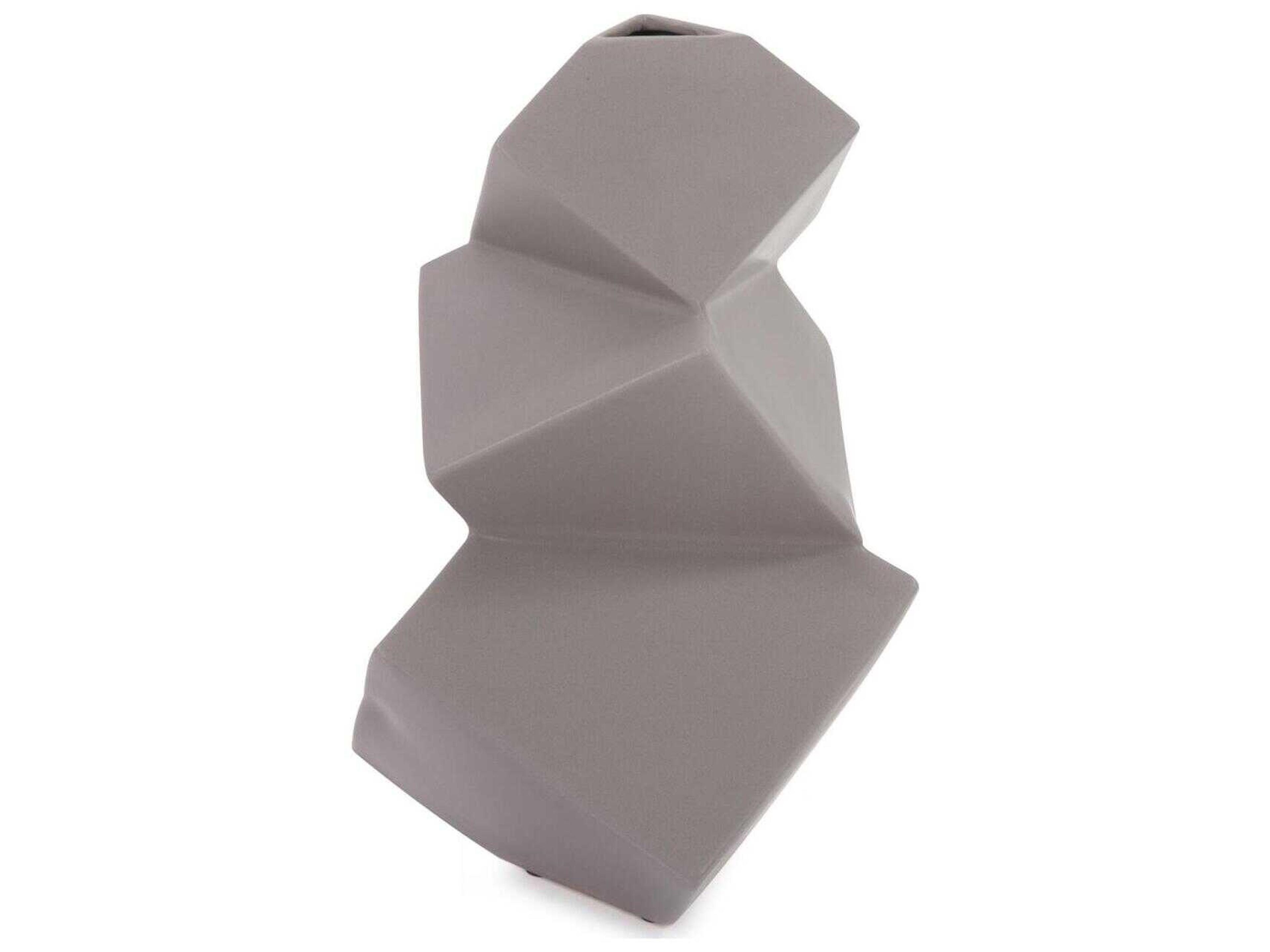 Cubic Taupe Vase