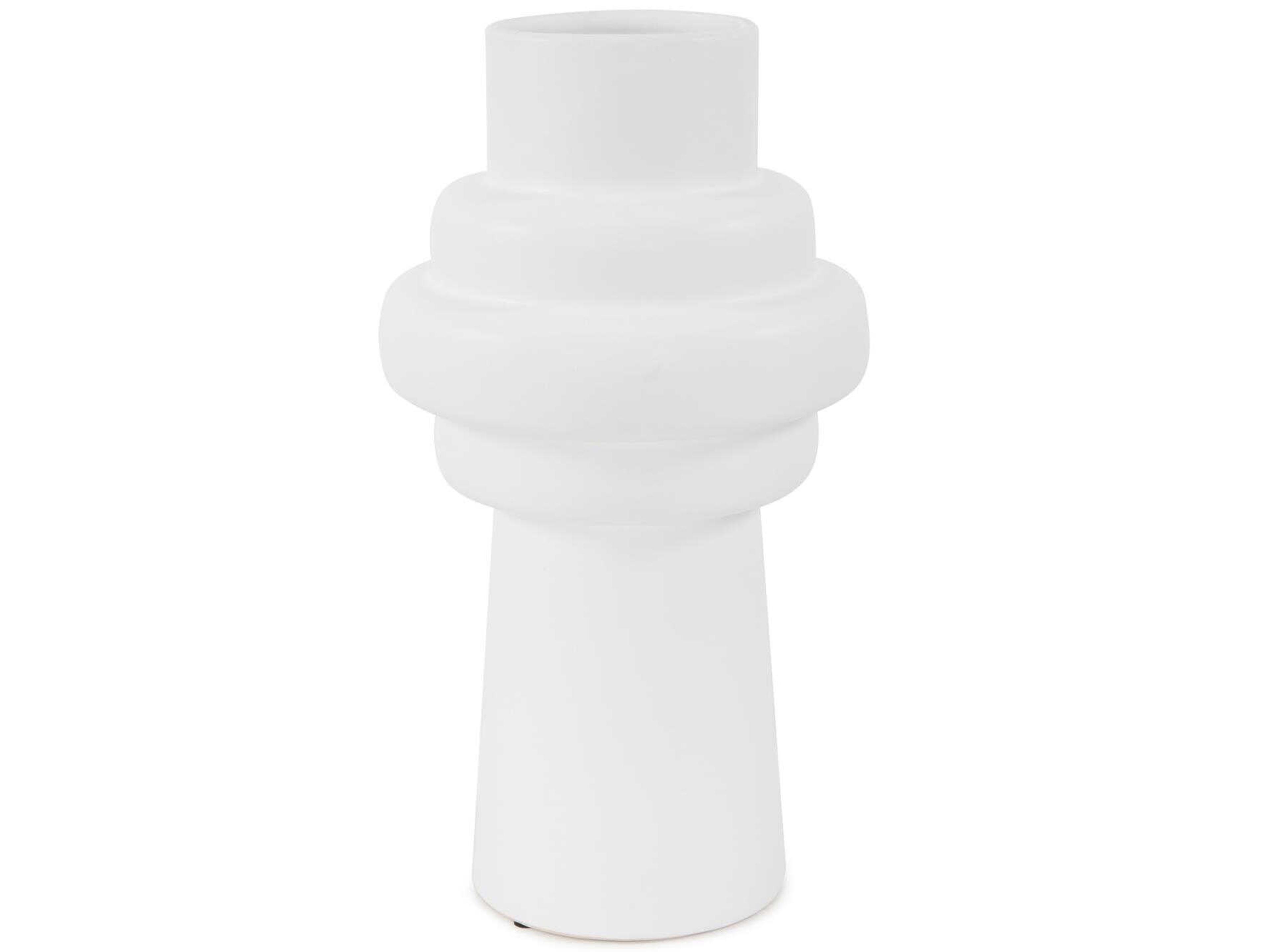 Howard Elliott Zopol Matte White Vase