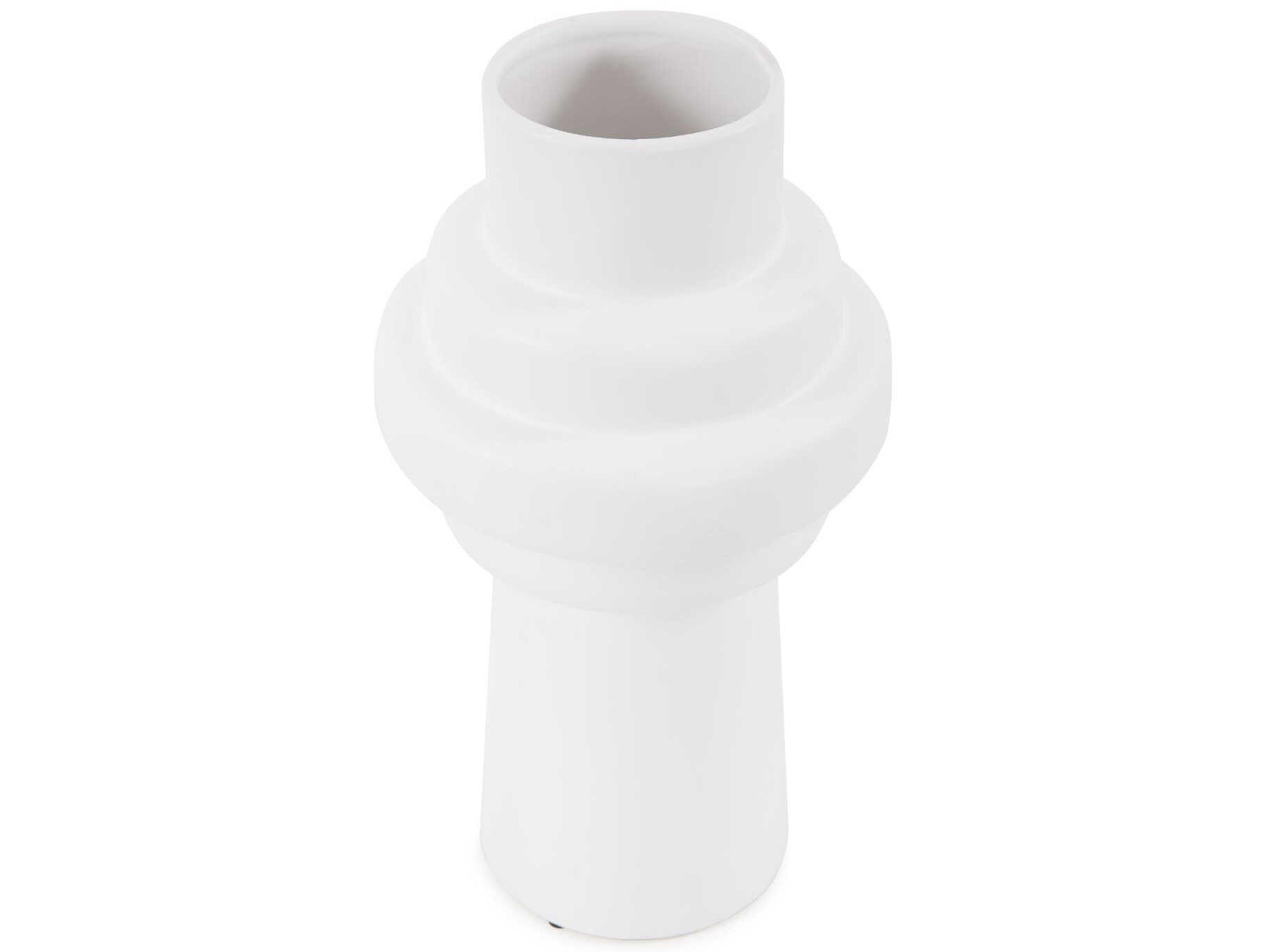 Howard Elliott Zopol Matte White Vase