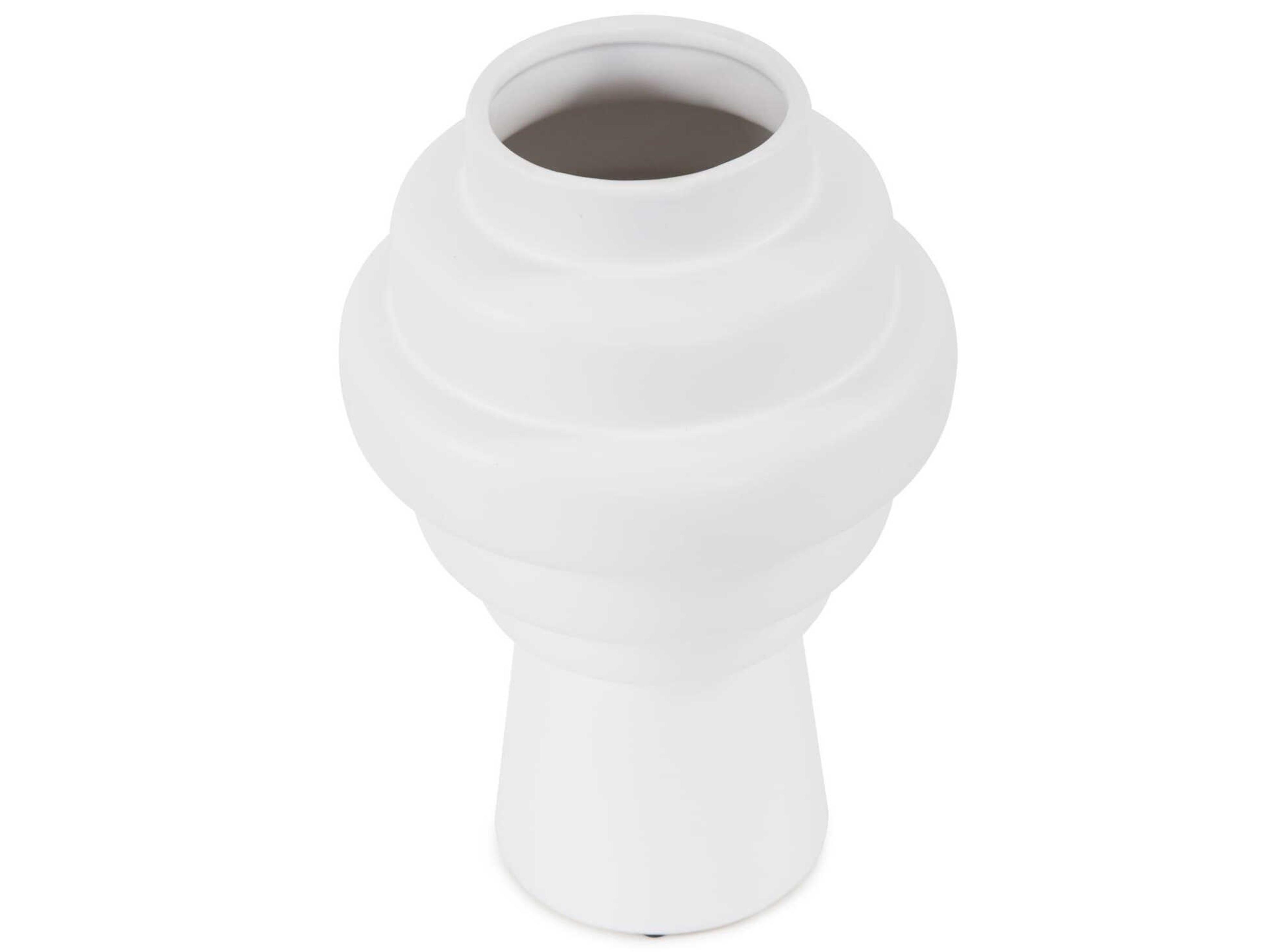 Howard Elliott Zopol Matte White Vase