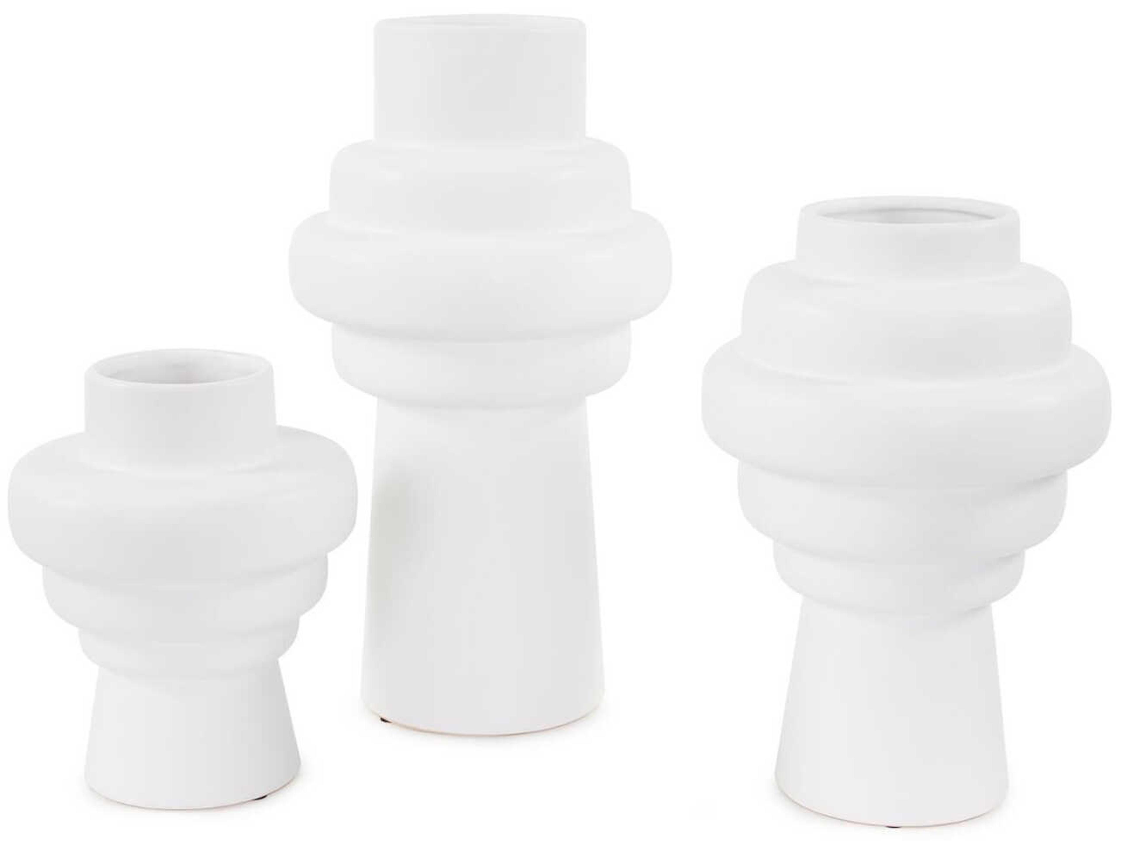 Howard Elliott Zopol Matte White Vase