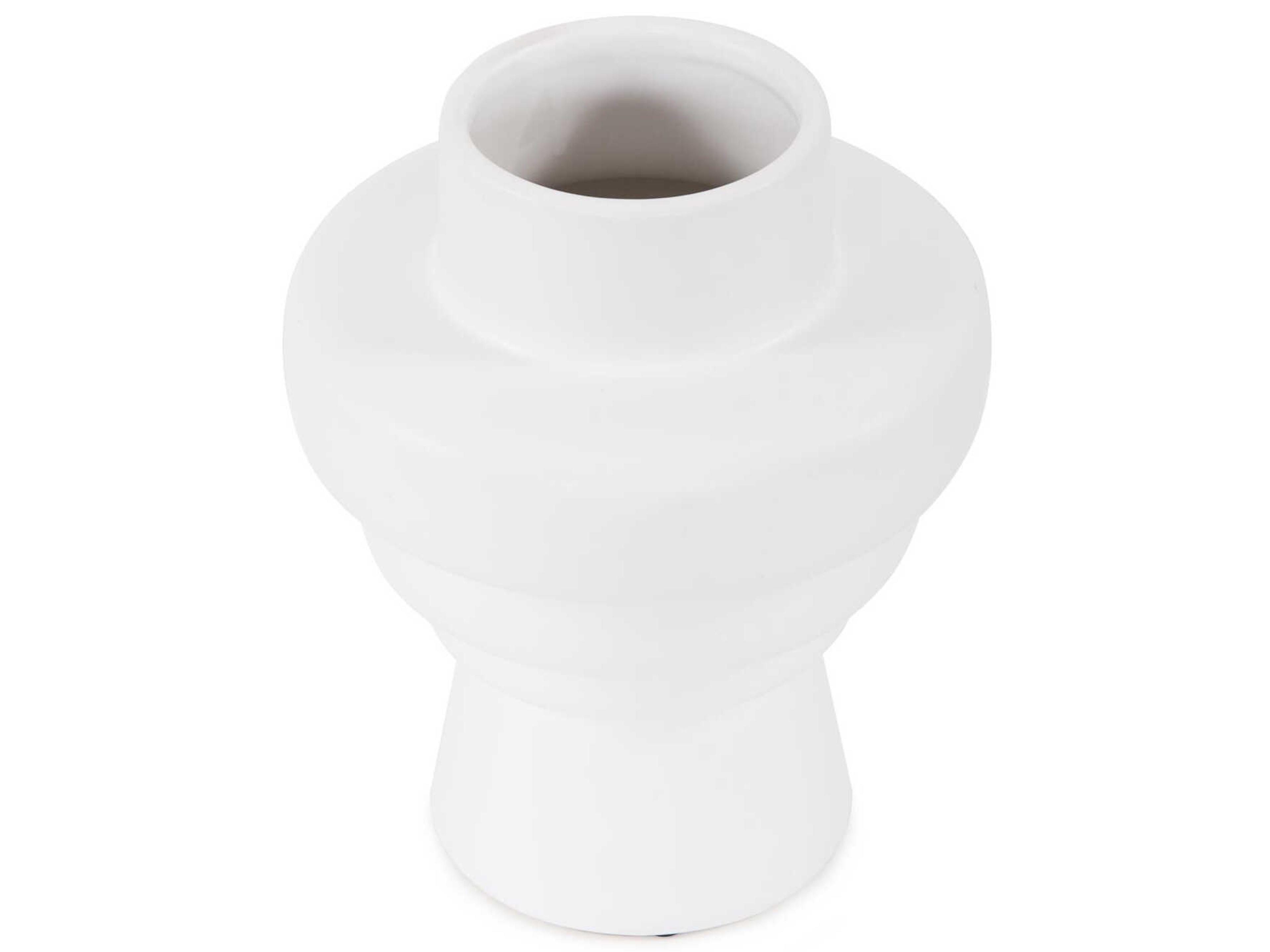 Howard Elliott Zopol Matte White Vase