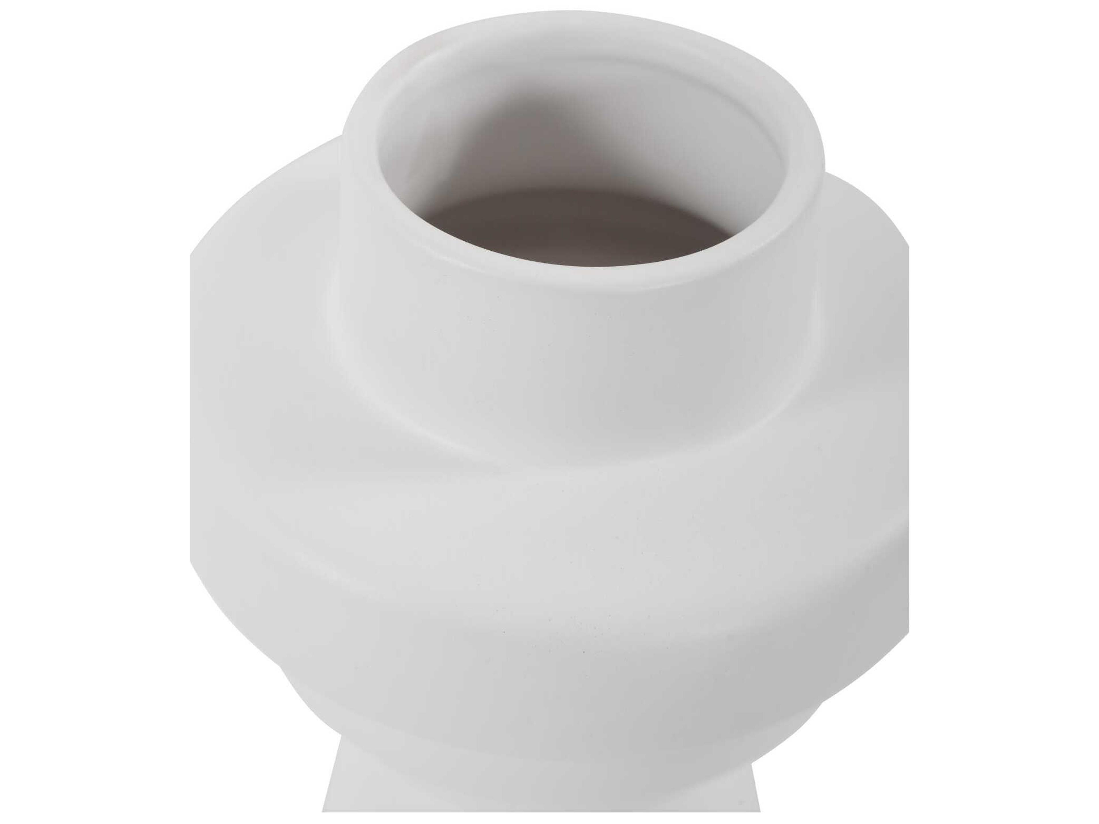 Howard Elliott Zopol Matte White Vase