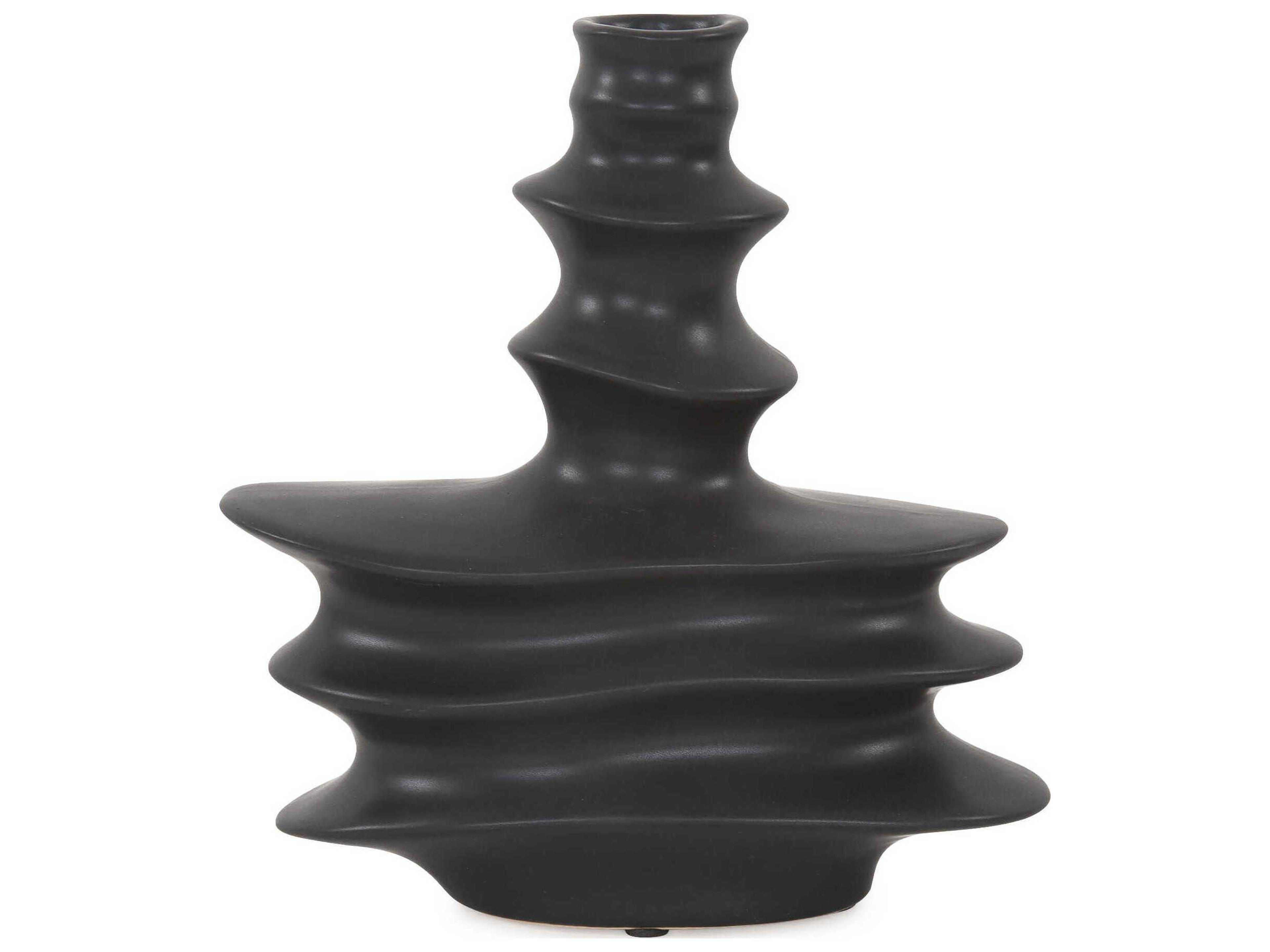 Cairn Matte Black Vase