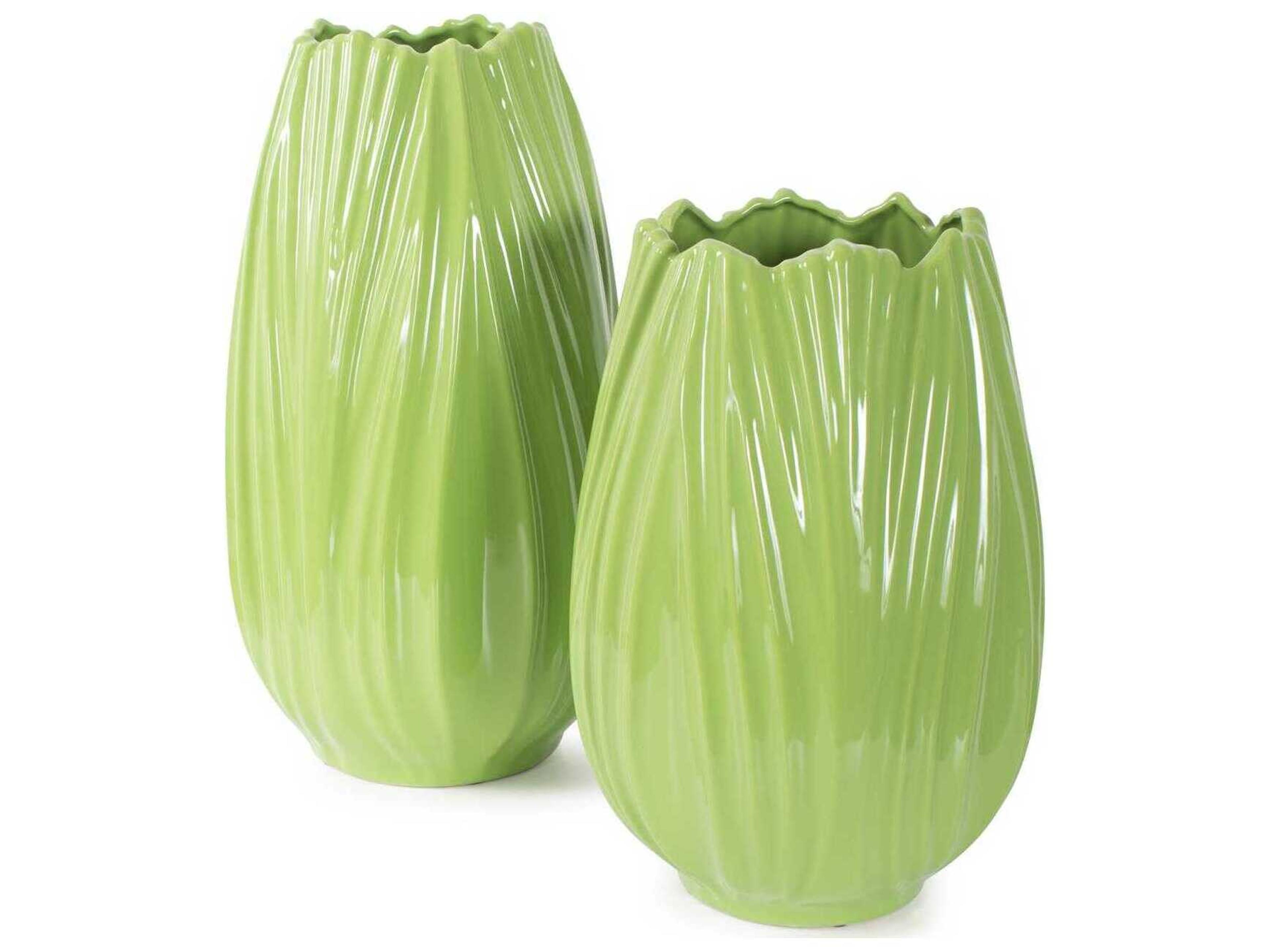 Howard Elliott Field Glossy Green Vase