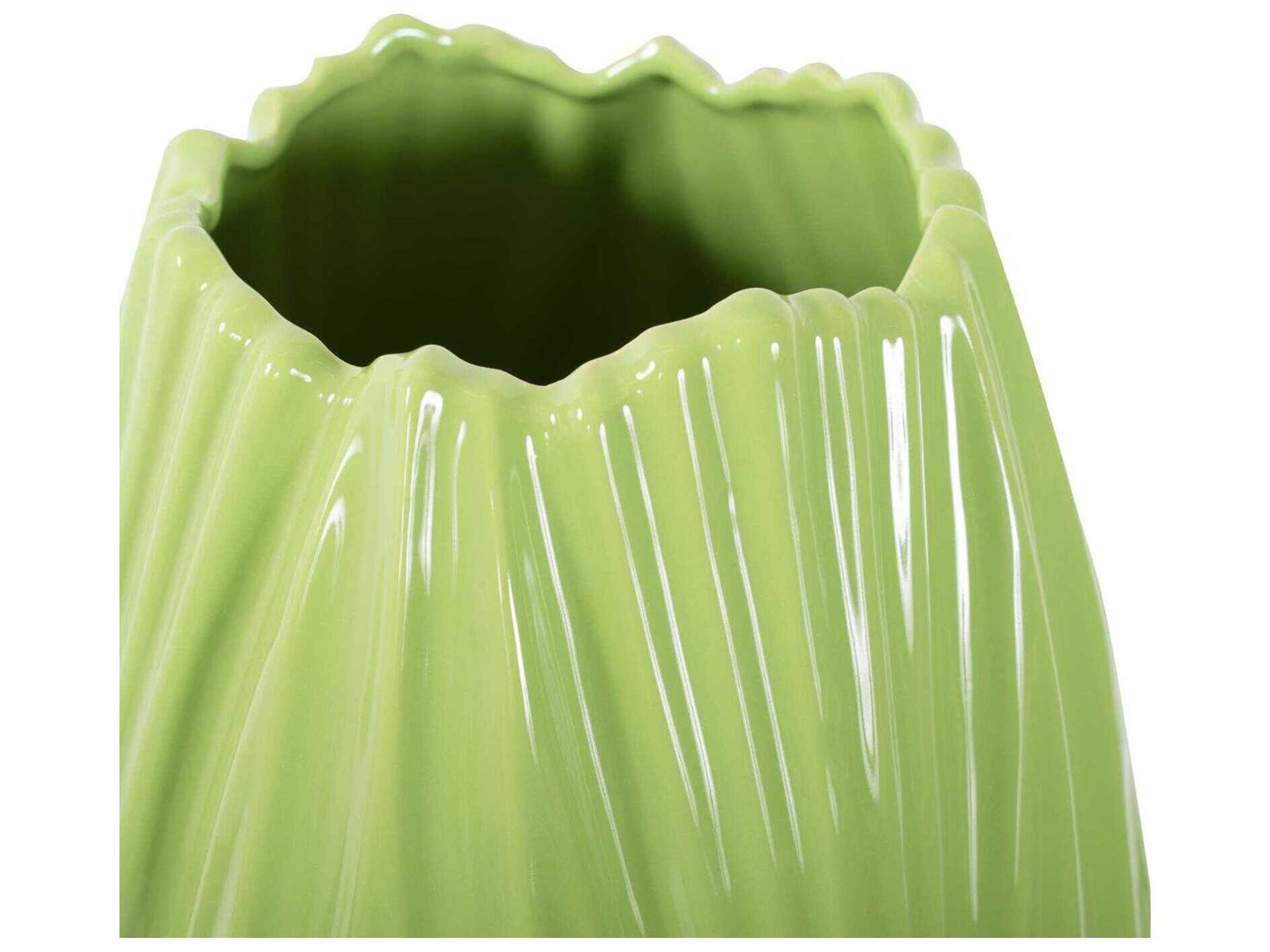 Howard Elliott Field Glossy Green Vase