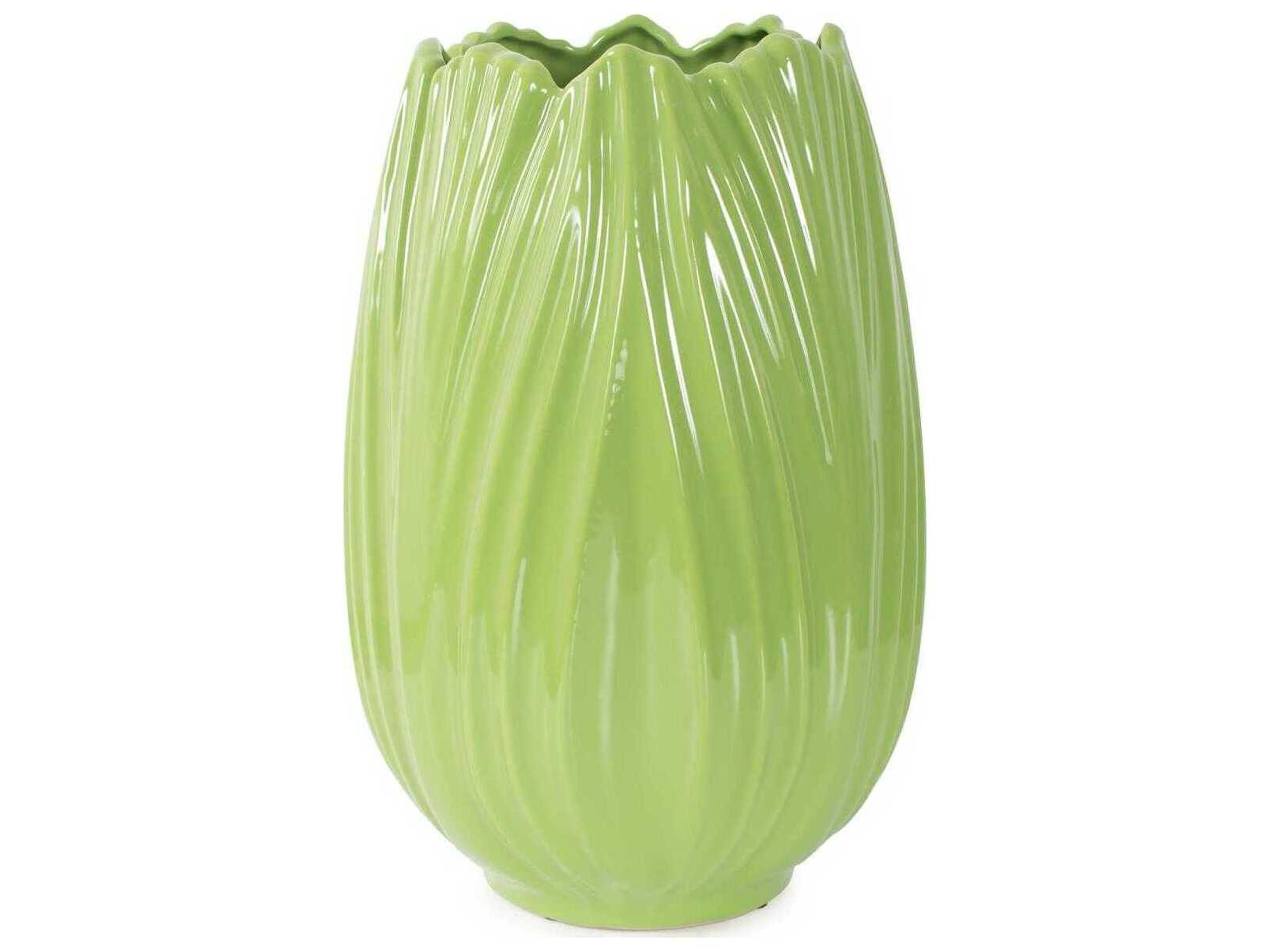 Howard Elliott Field Glossy Green Vase