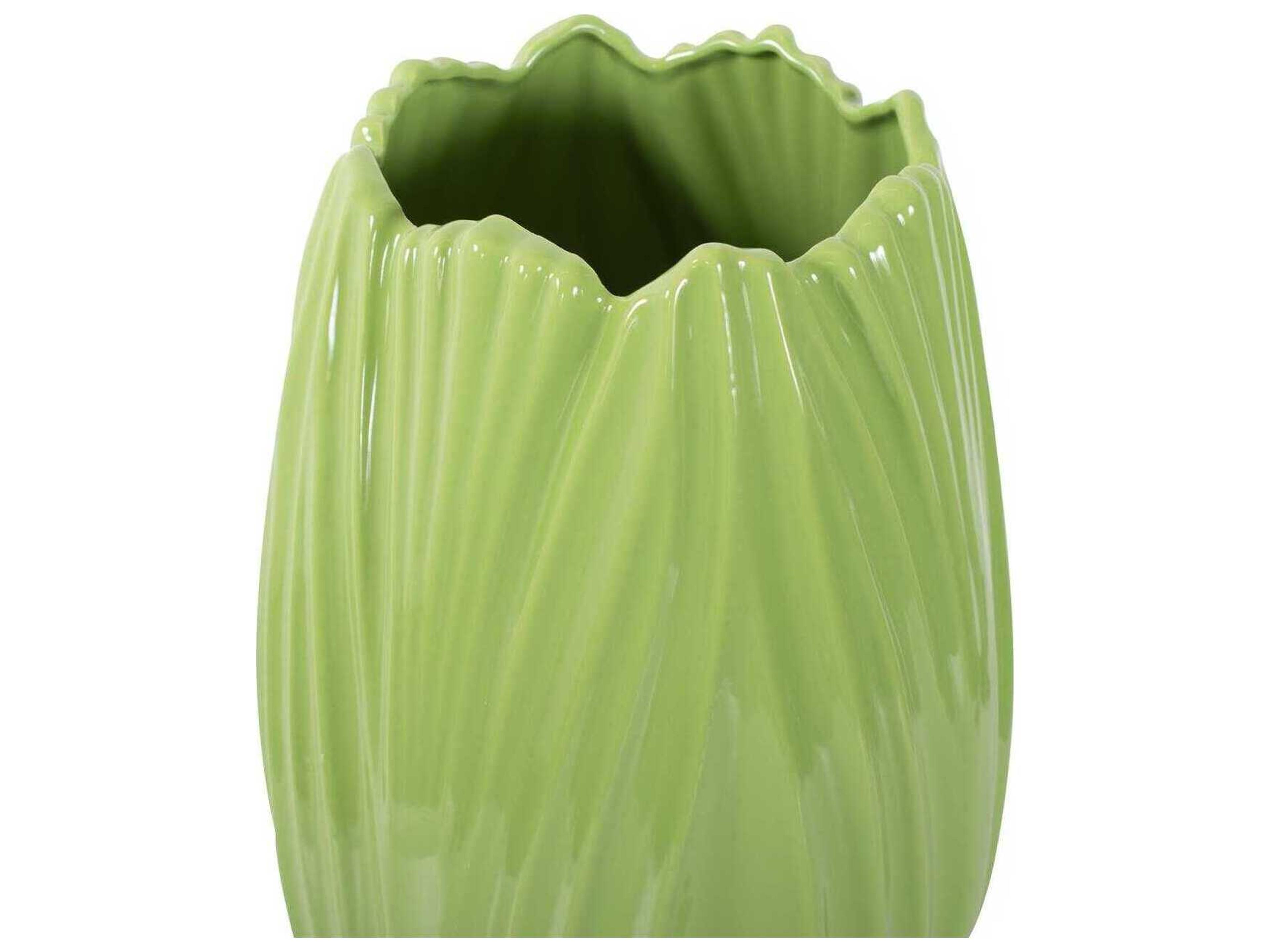 Howard Elliott Field Glossy Green Vase