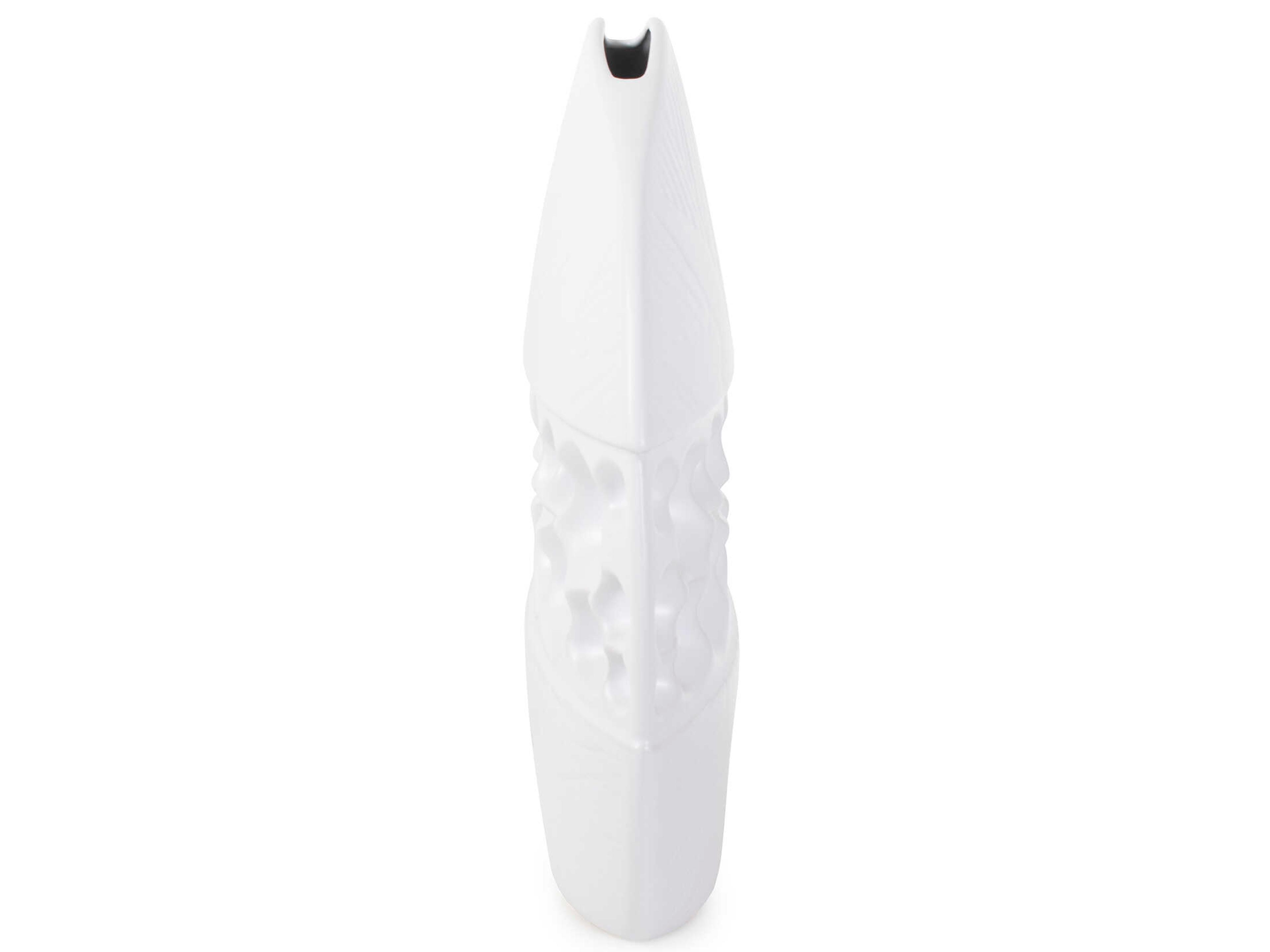 Howard Elliott Matte White Moon Vase