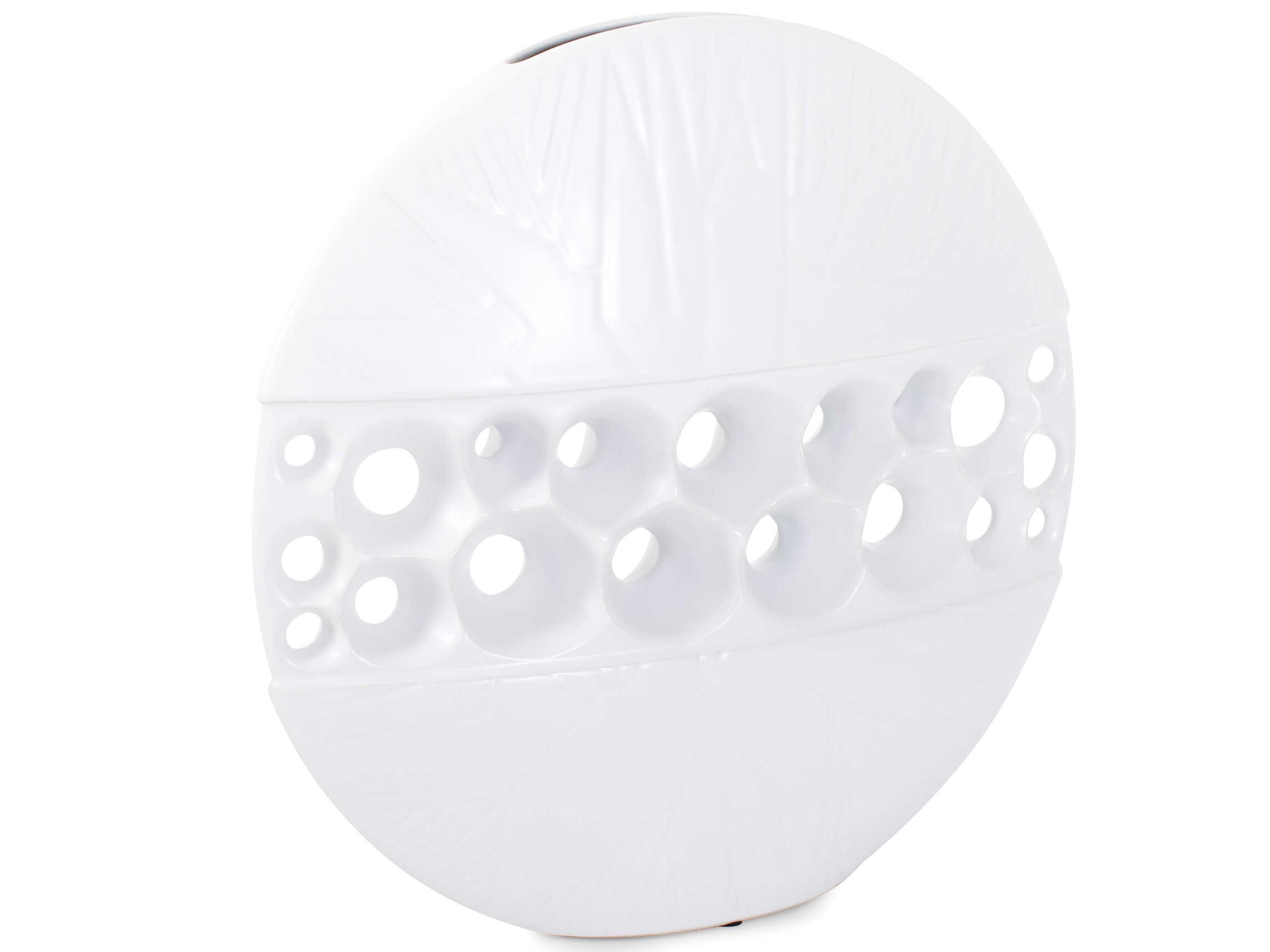 Howard Elliott Matte White Moon Vase