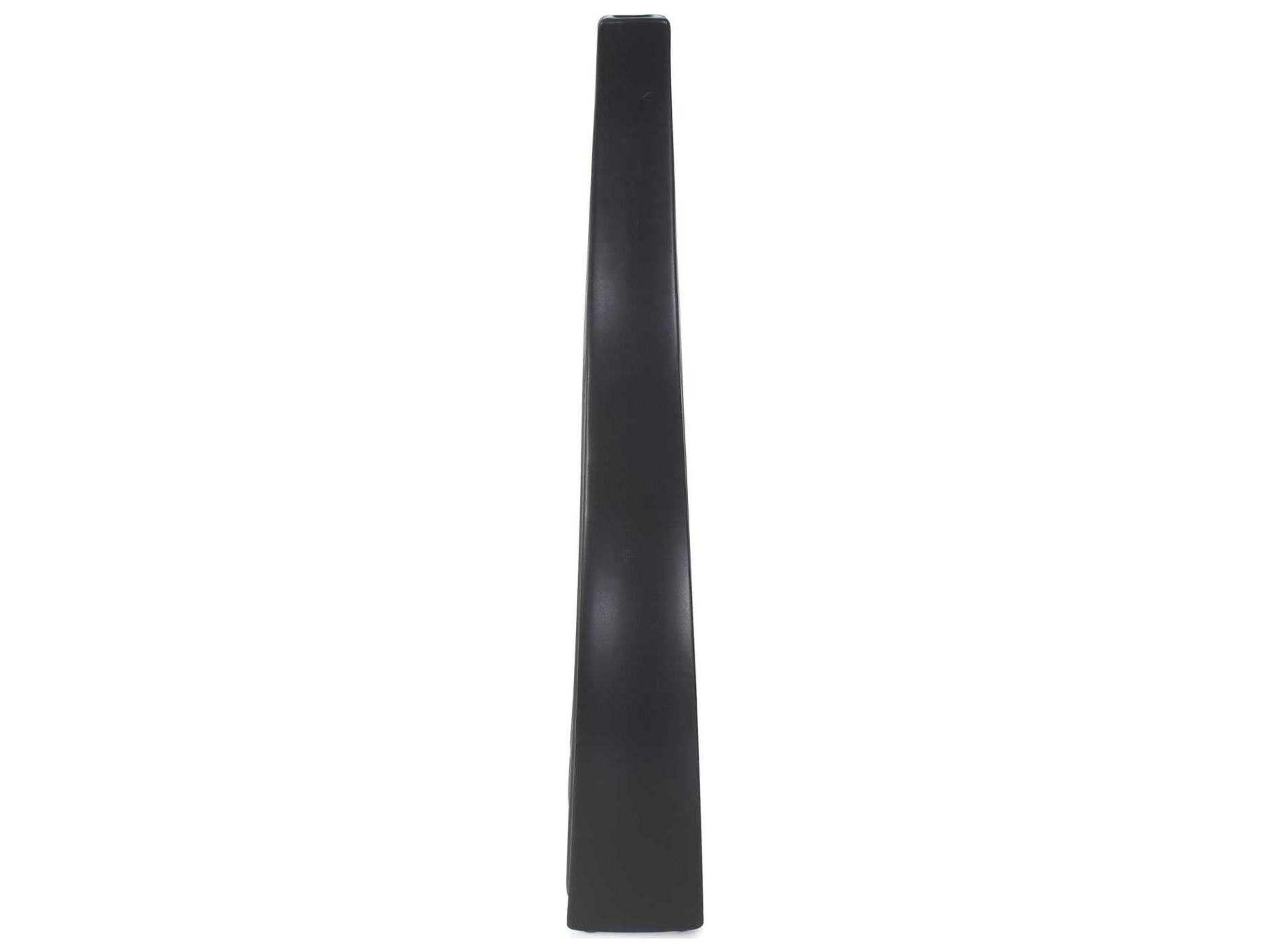 Howard Elliott Onion Tapered Matte Black Vase