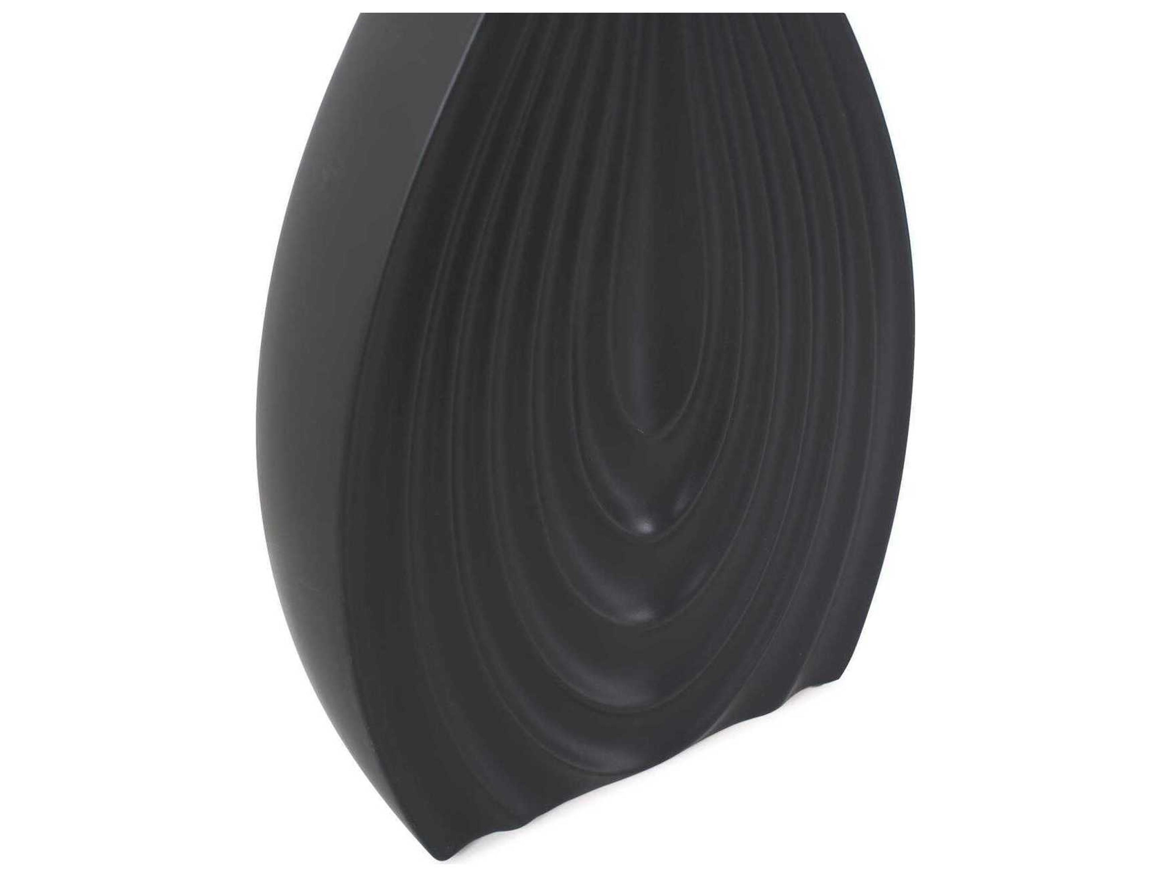 Howard Elliott Onion Tapered Matte Black Vase