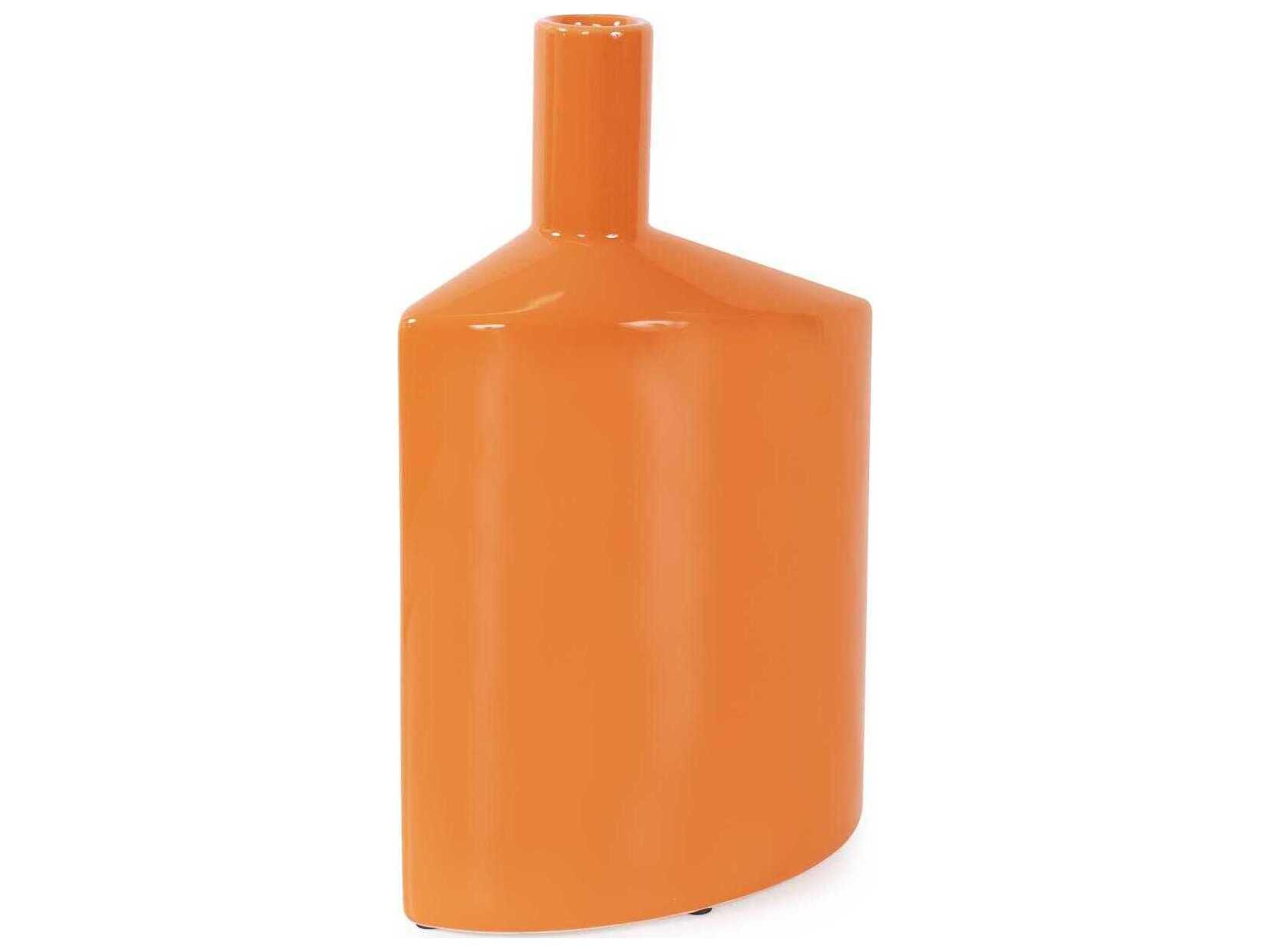 Howard Elliott Valencia Glossy Orange Vase