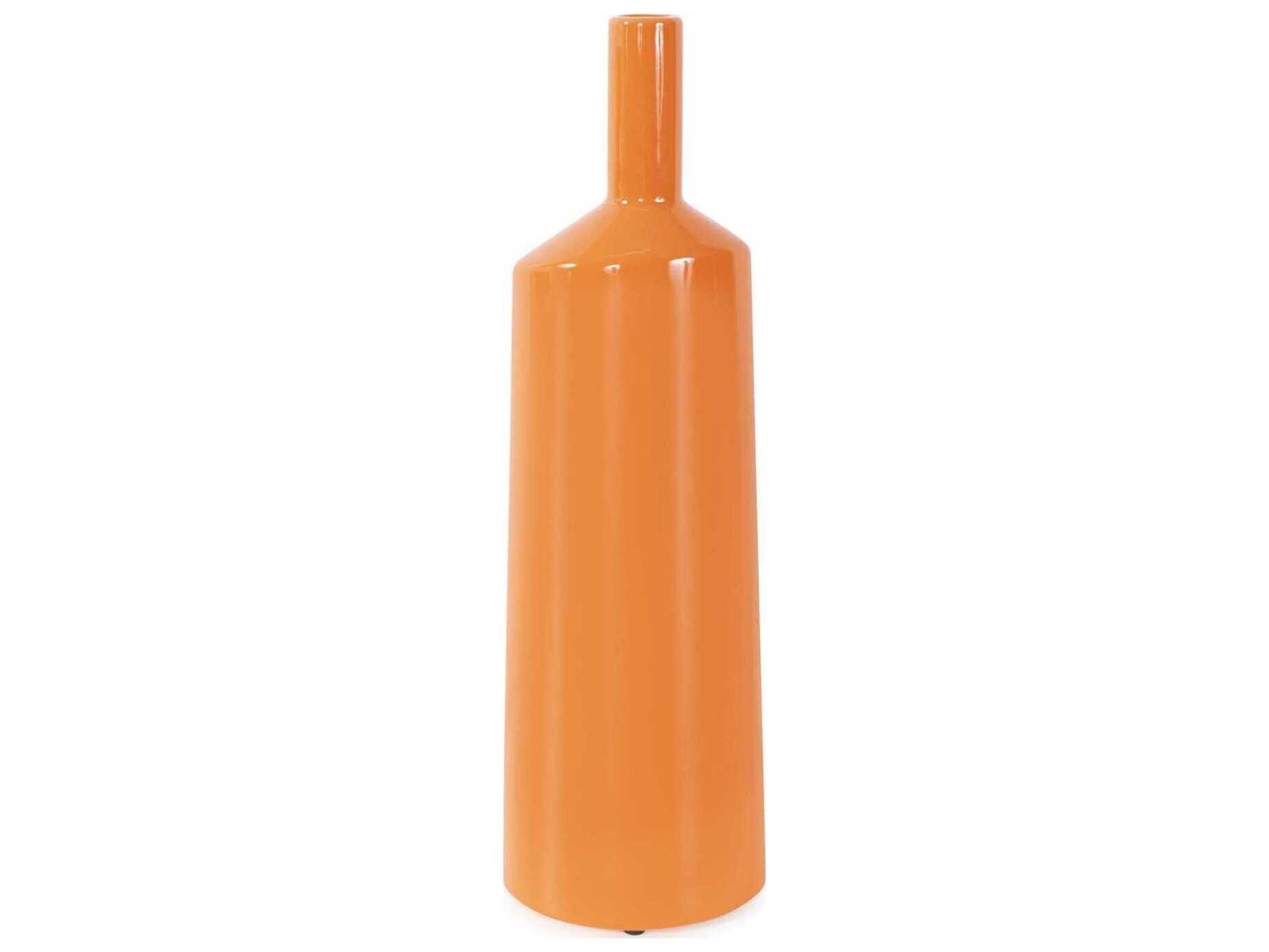 Valencia Glossy Orange Vase