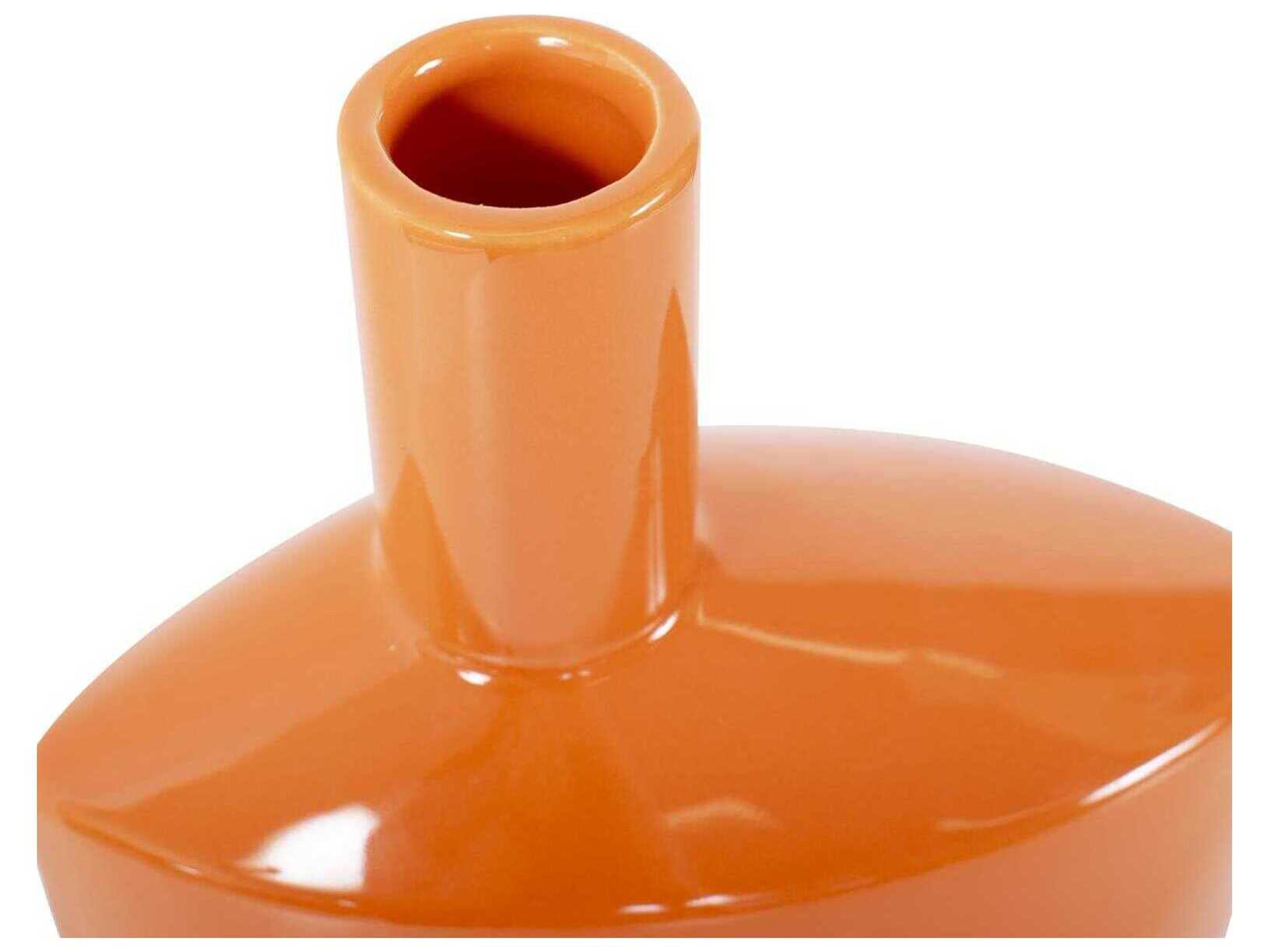 Howard Elliott Valencia Glossy Orange Vase