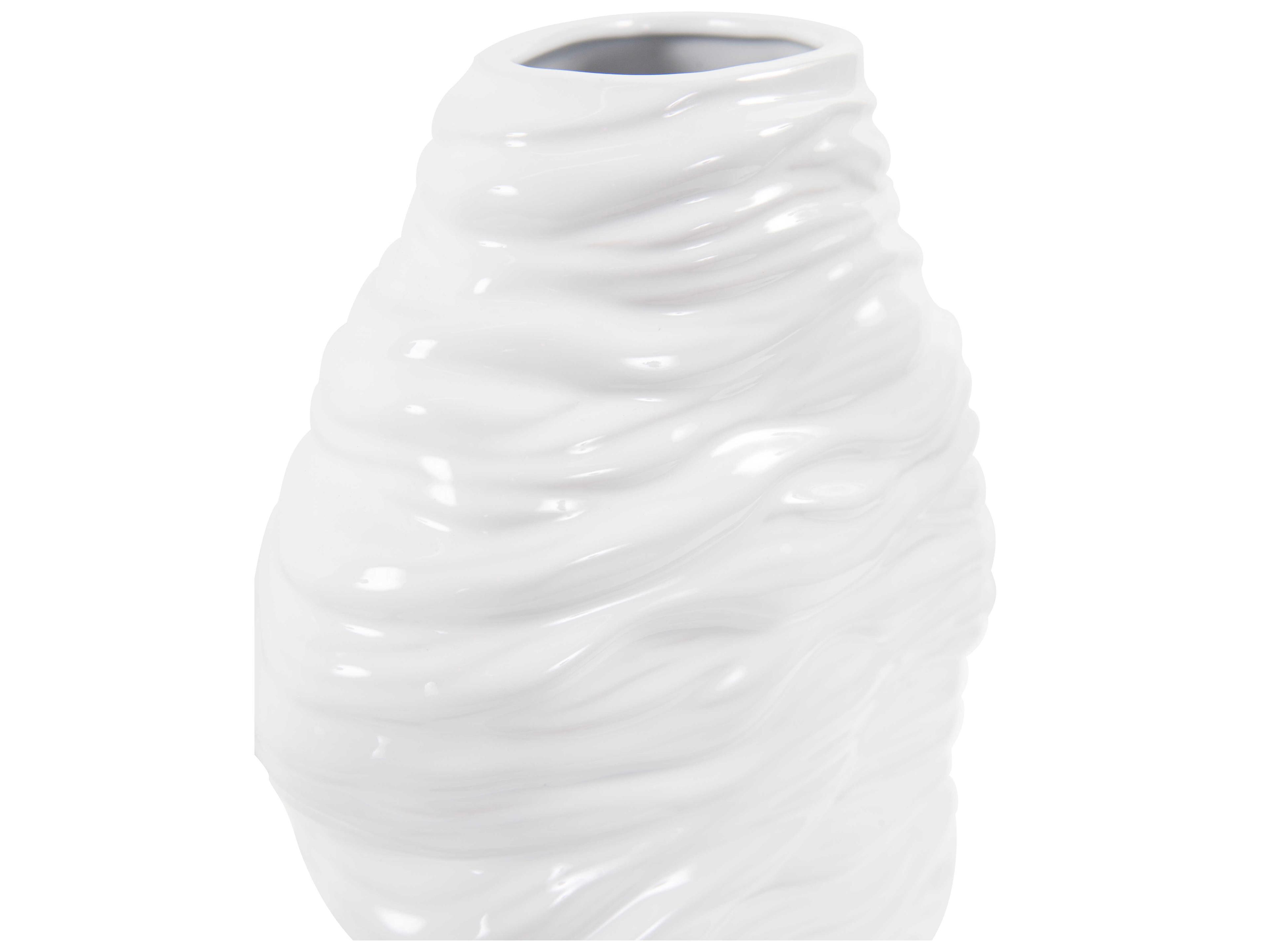 Howard Elliott Ebb Glossy White Vase