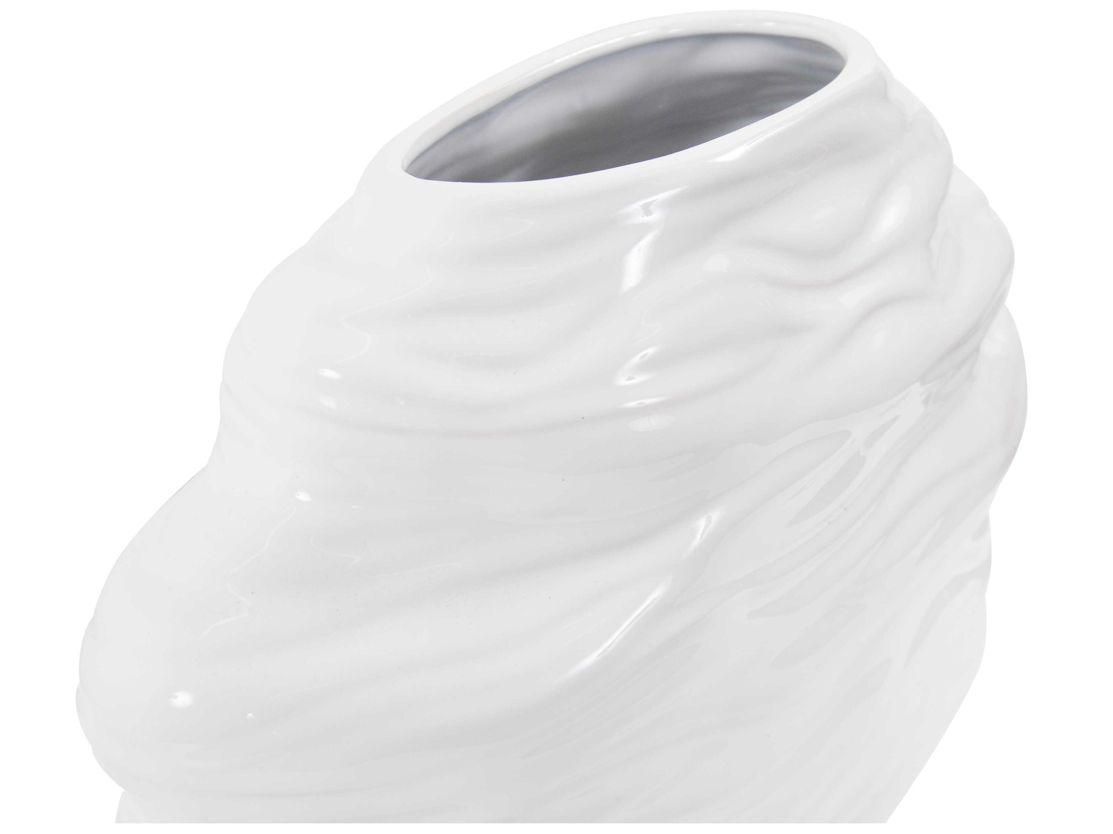 Howard Elliott Ebb Glossy White Vase