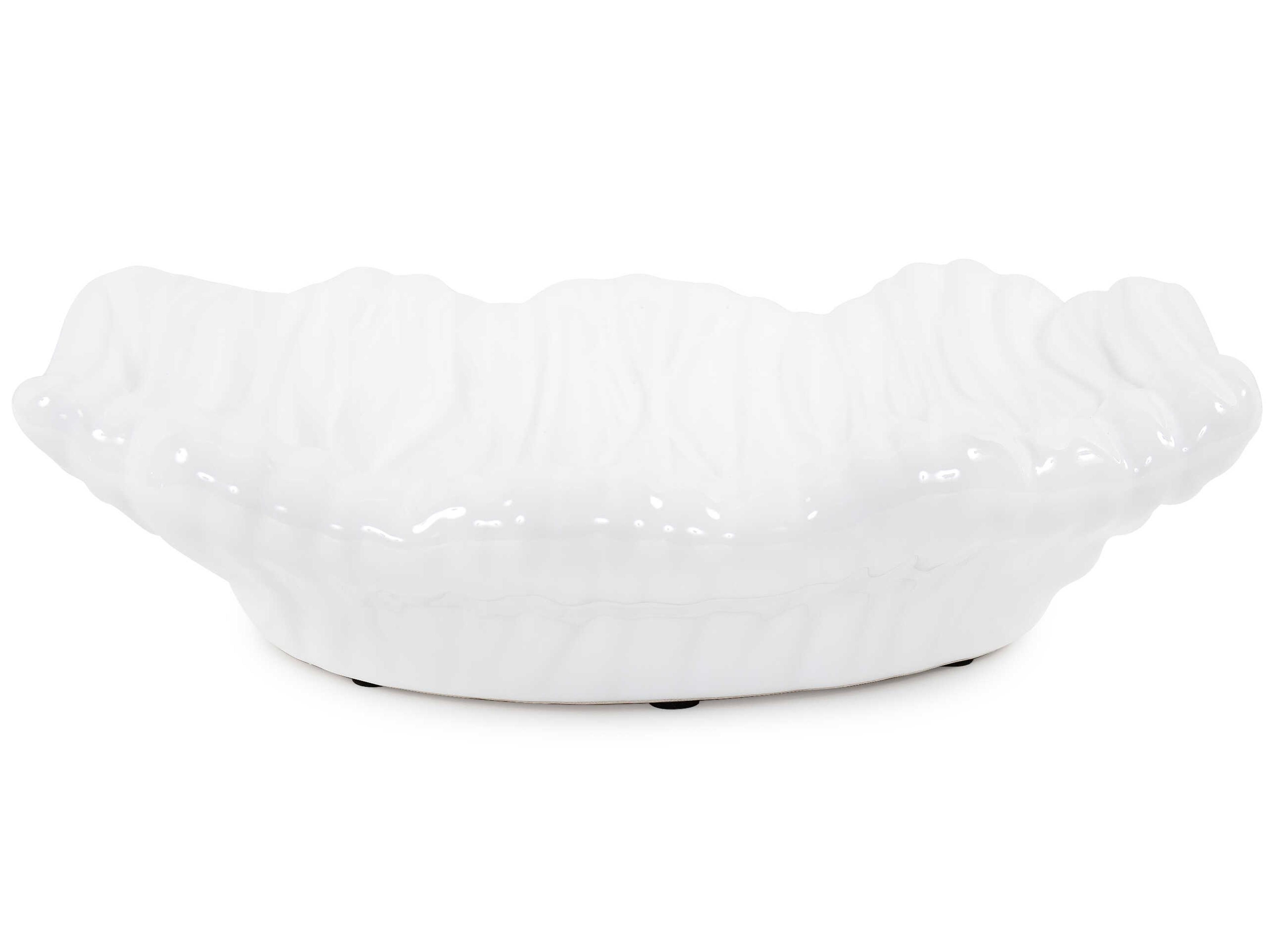 Ebb Low Glossy White Serving Tray