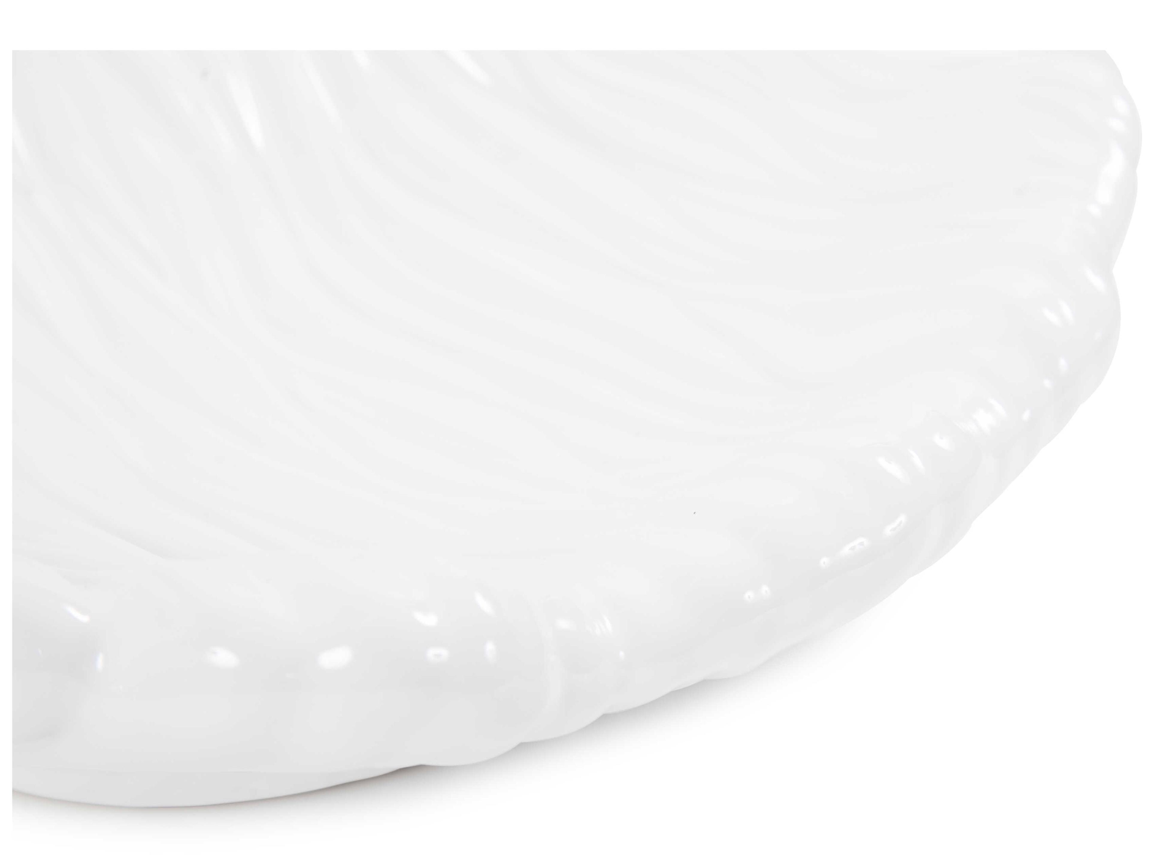 Howard Elliott Ebb Low Glossy White Serving Tray