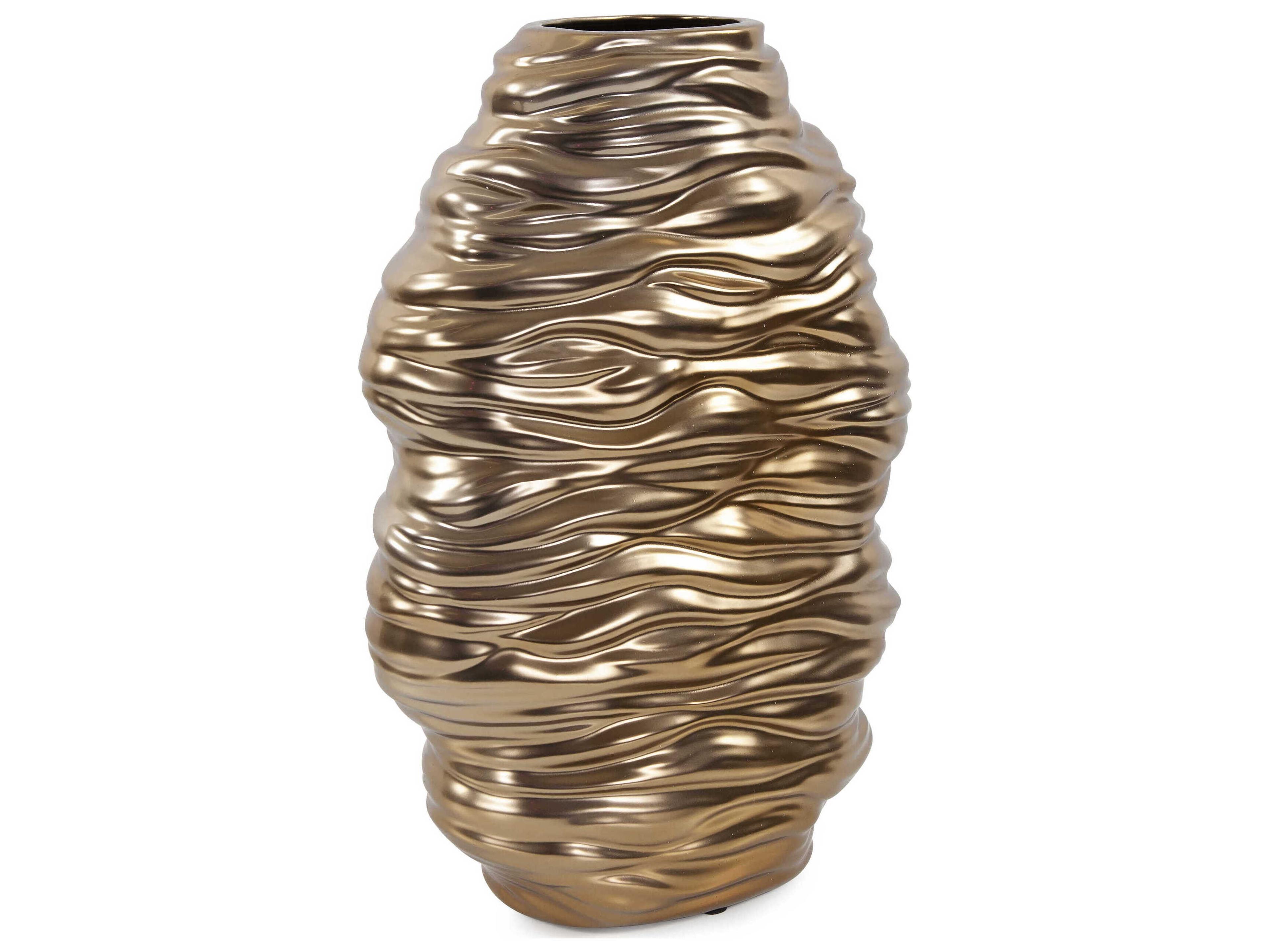 Howard Elliott Ebb Brass Vase