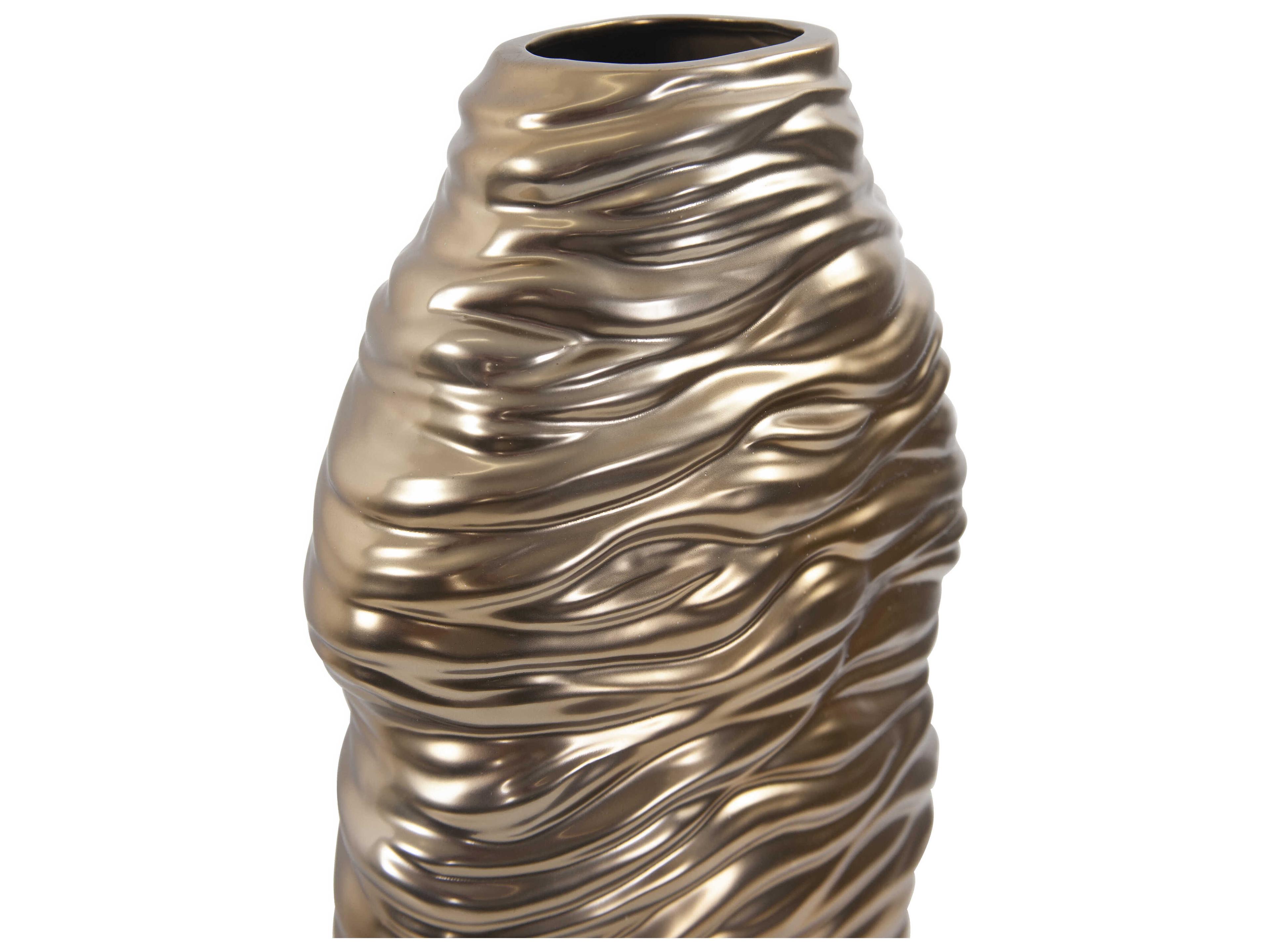 Howard Elliott Ebb Brass Vase