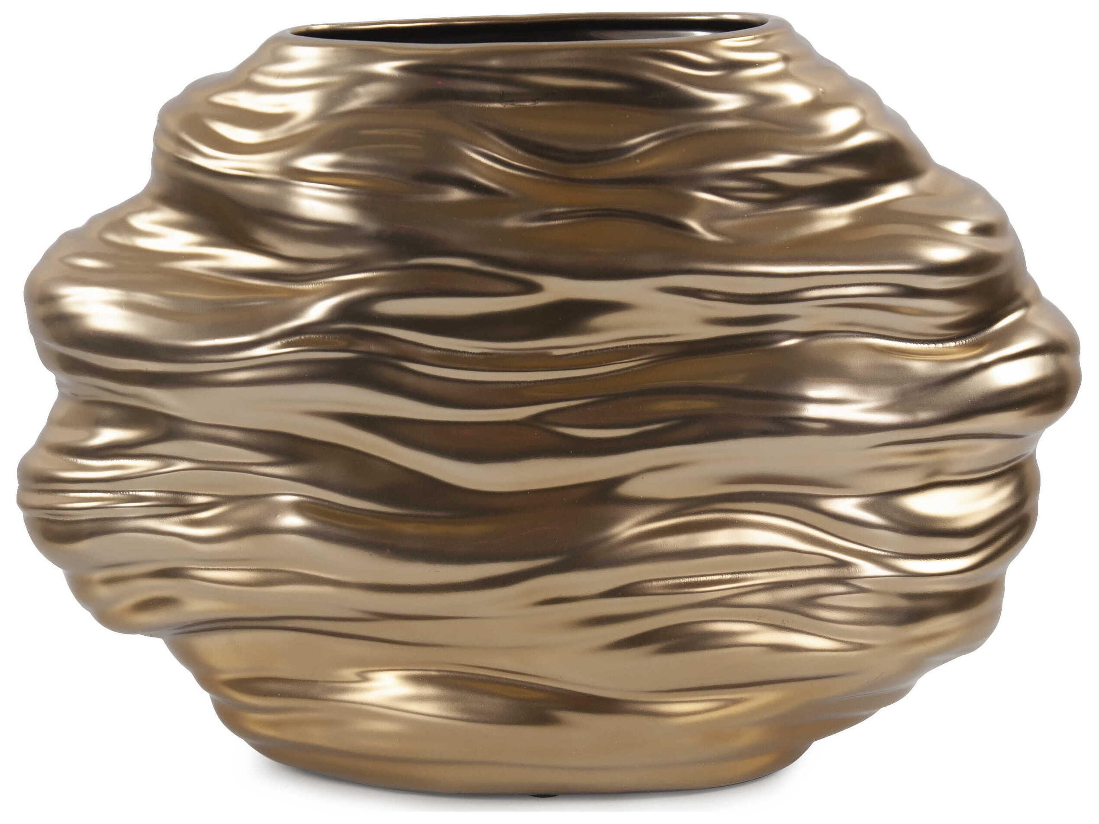 Howard Elliott Ebb Brass Vase