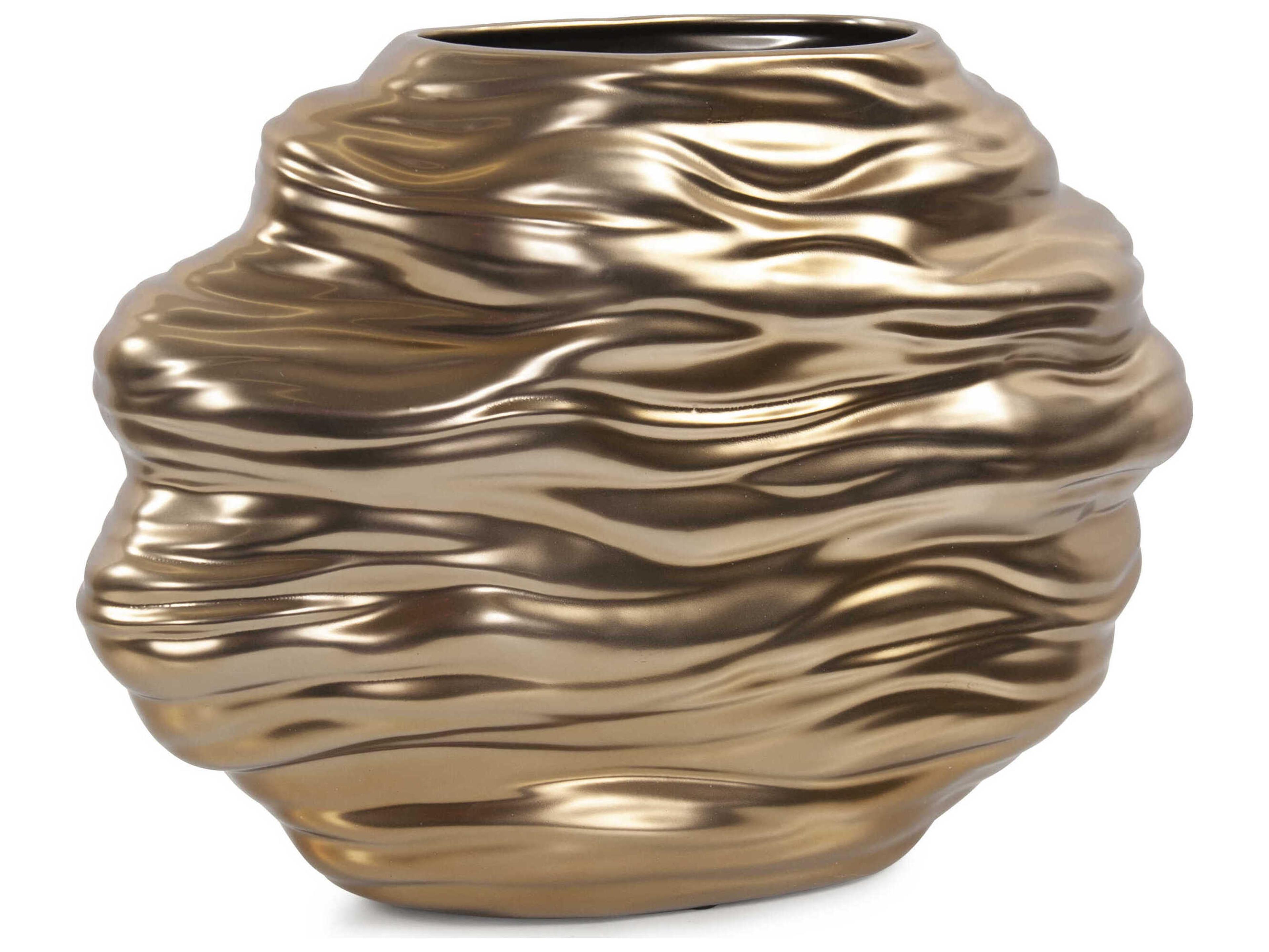 Howard Elliott Ebb Brass Vase