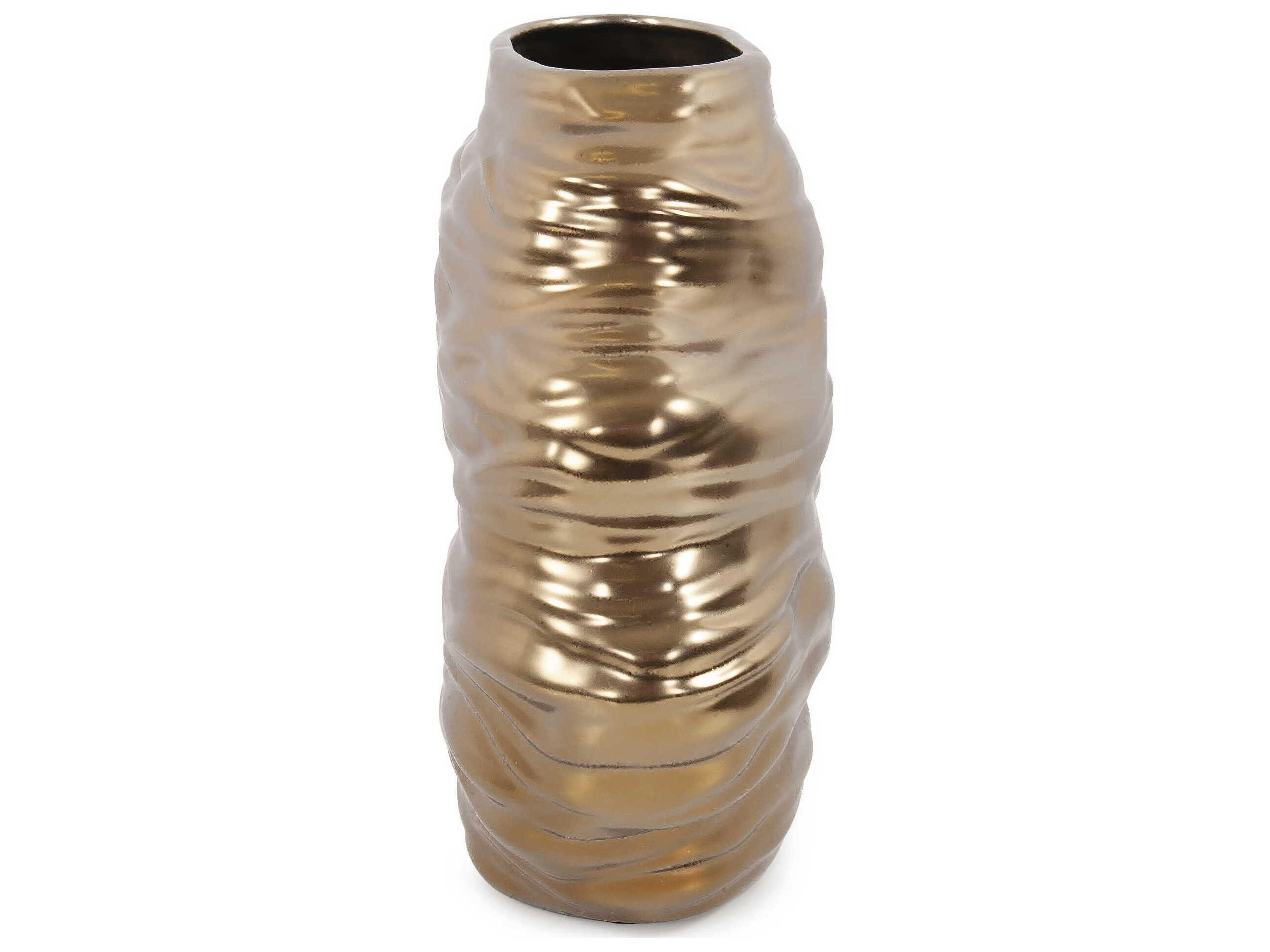 Howard Elliott Ebb Brass Vase
