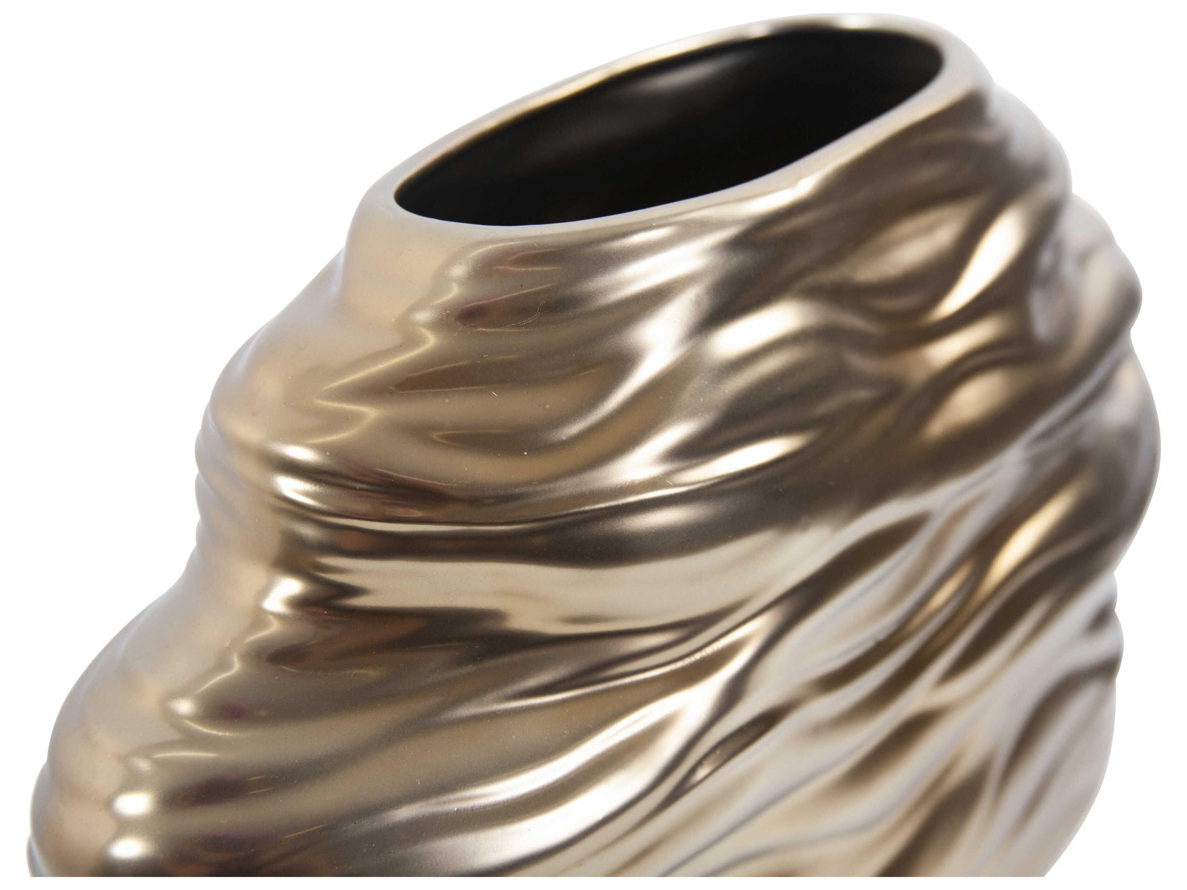 Howard Elliott Ebb Brass Vase