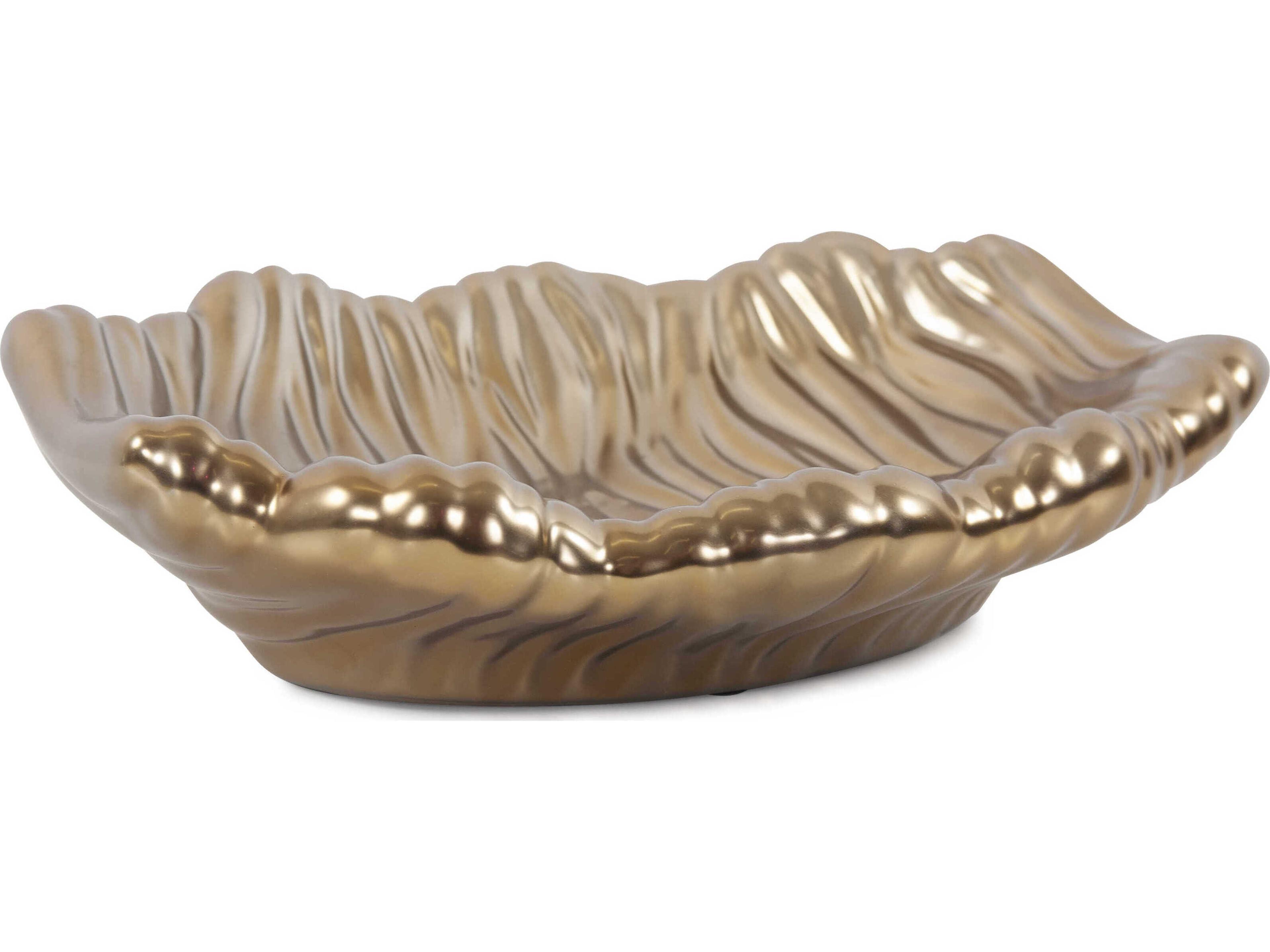 Howard Elliott Ebb Low Brass Serving Tray