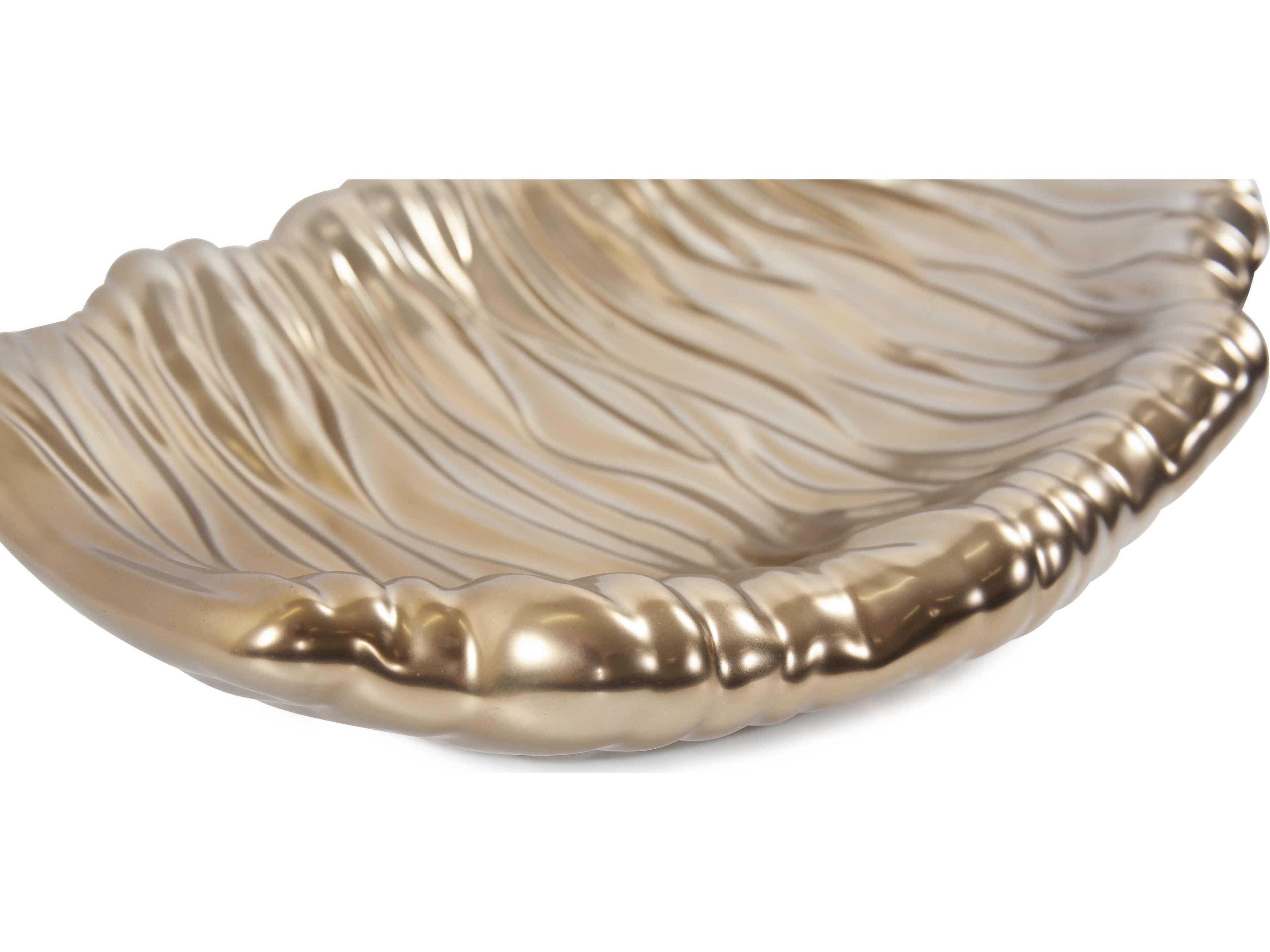 Howard Elliott Ebb Low Brass Serving Tray