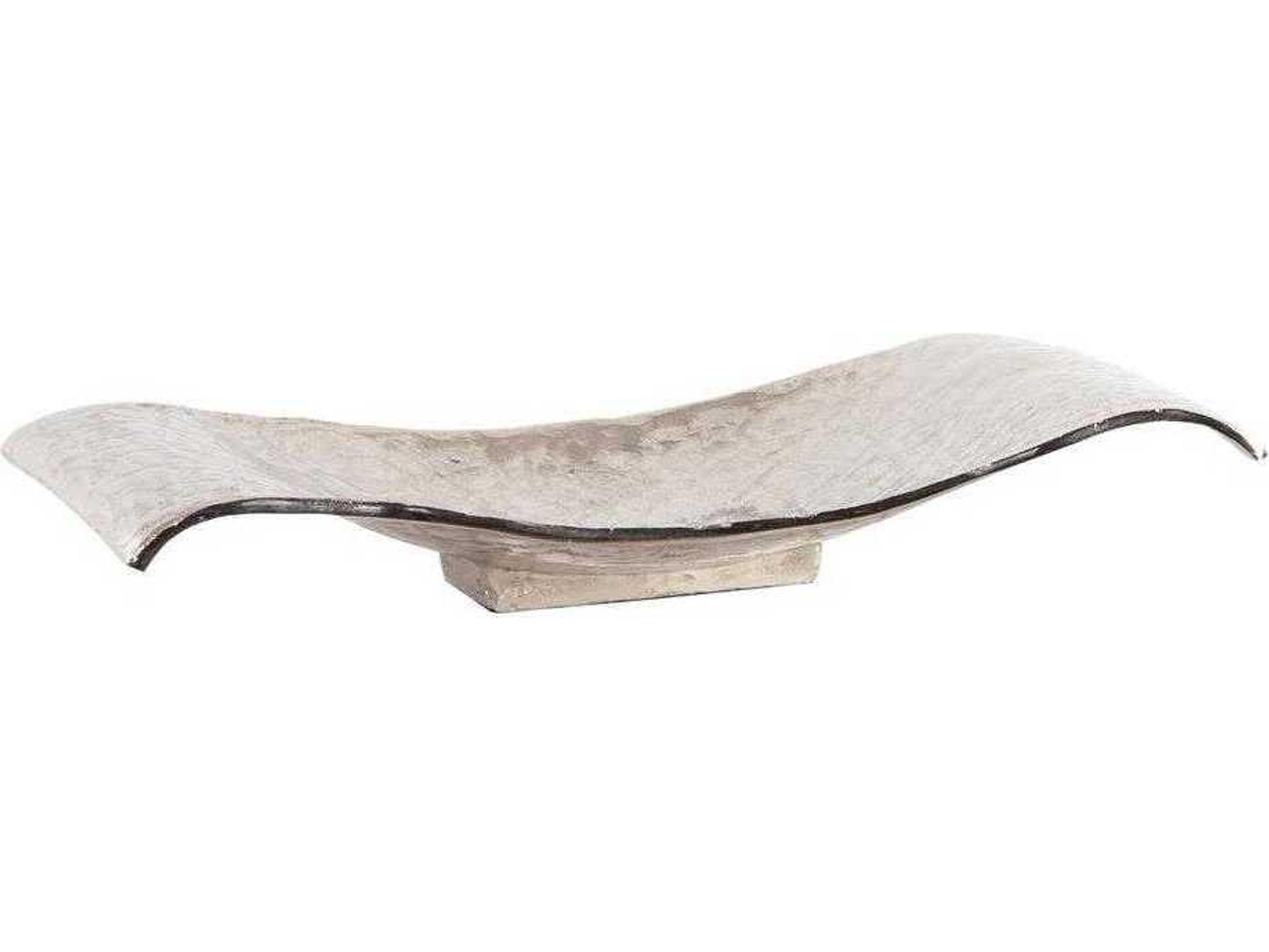 Textured Silver Scrolled Decorative Plate / Wall Art