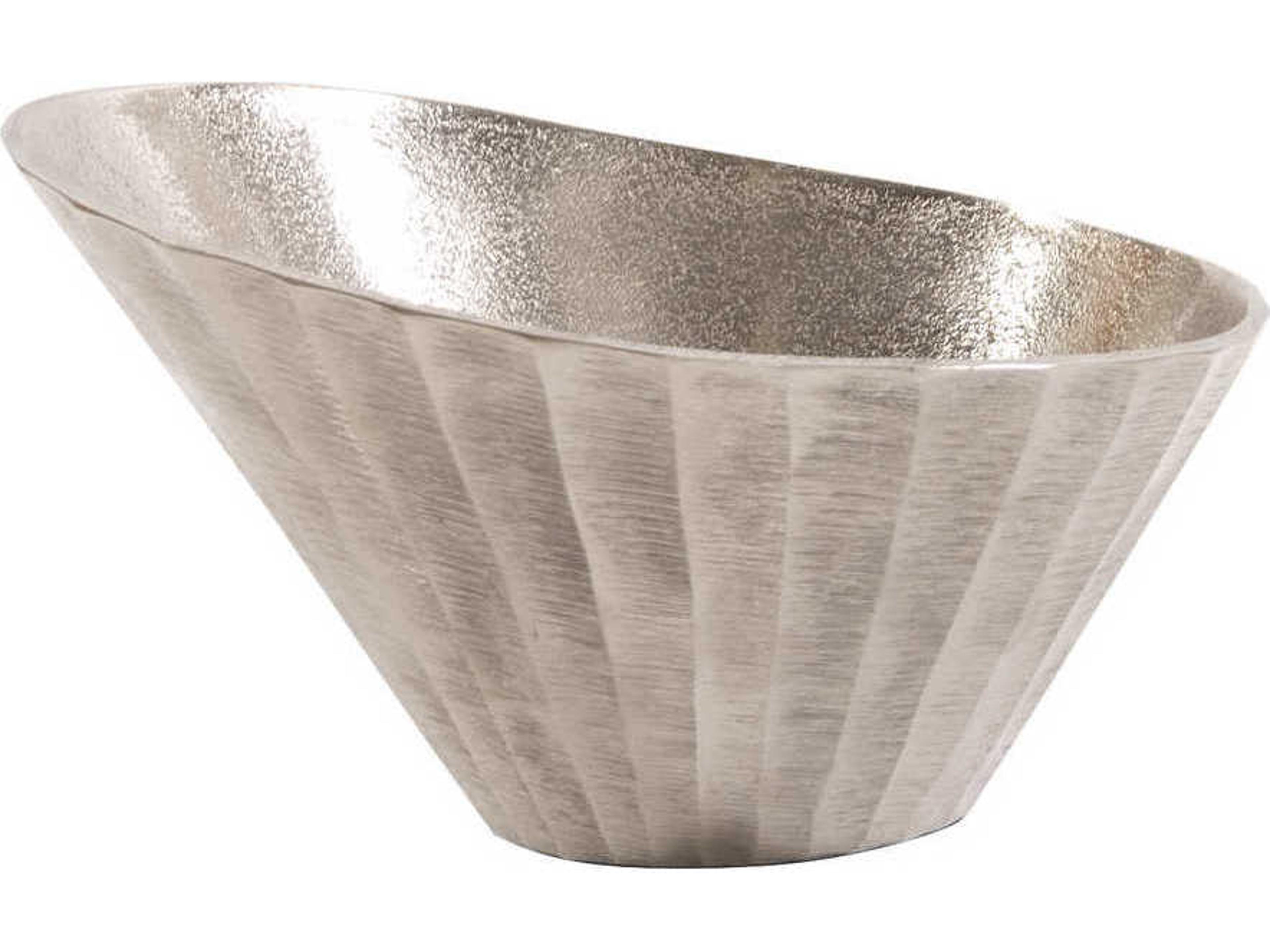 Metallic Silver 9" Decorative Bowl