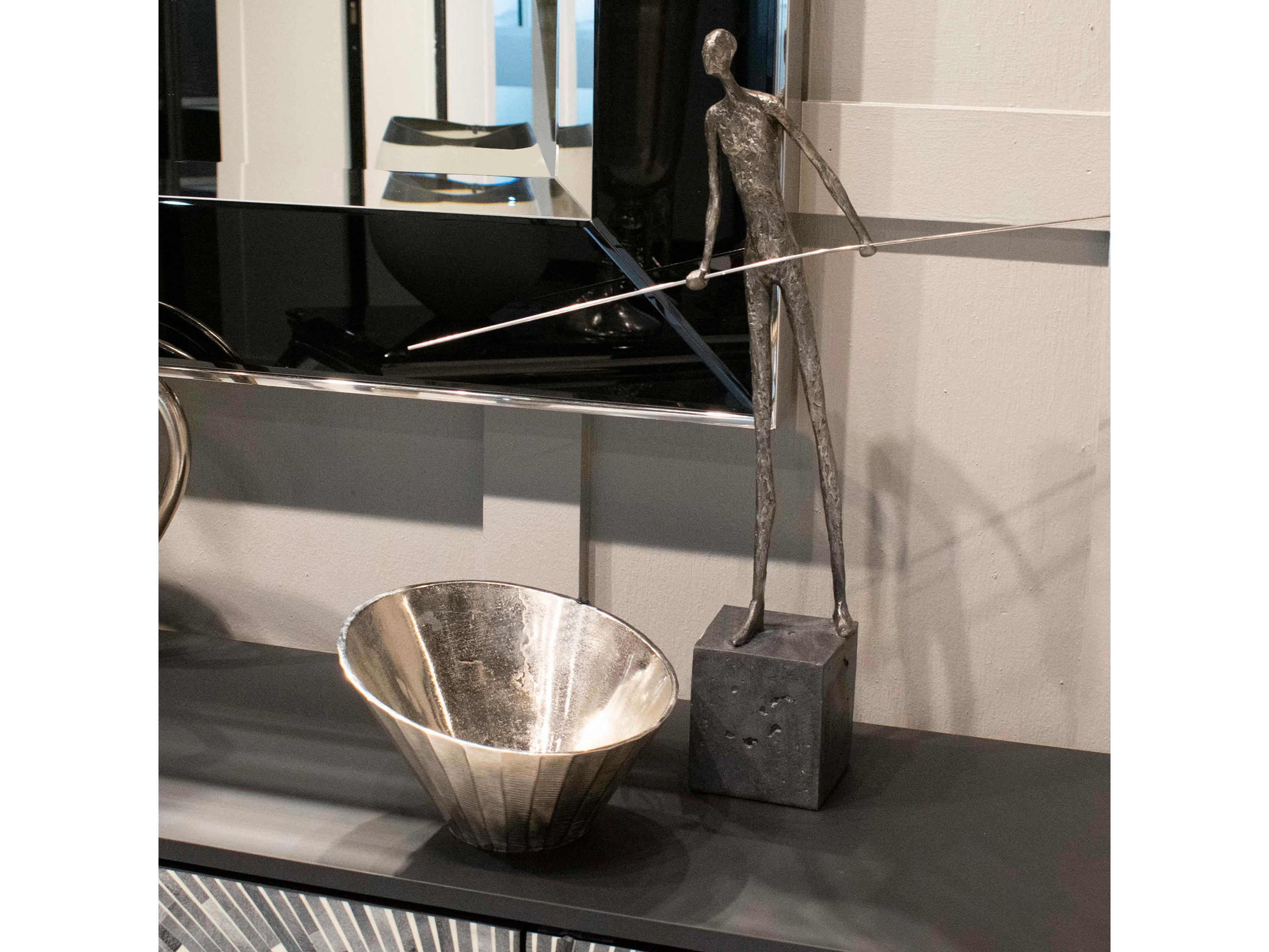 Howard Elliott Metallic Silver 9" Decorative Bowl