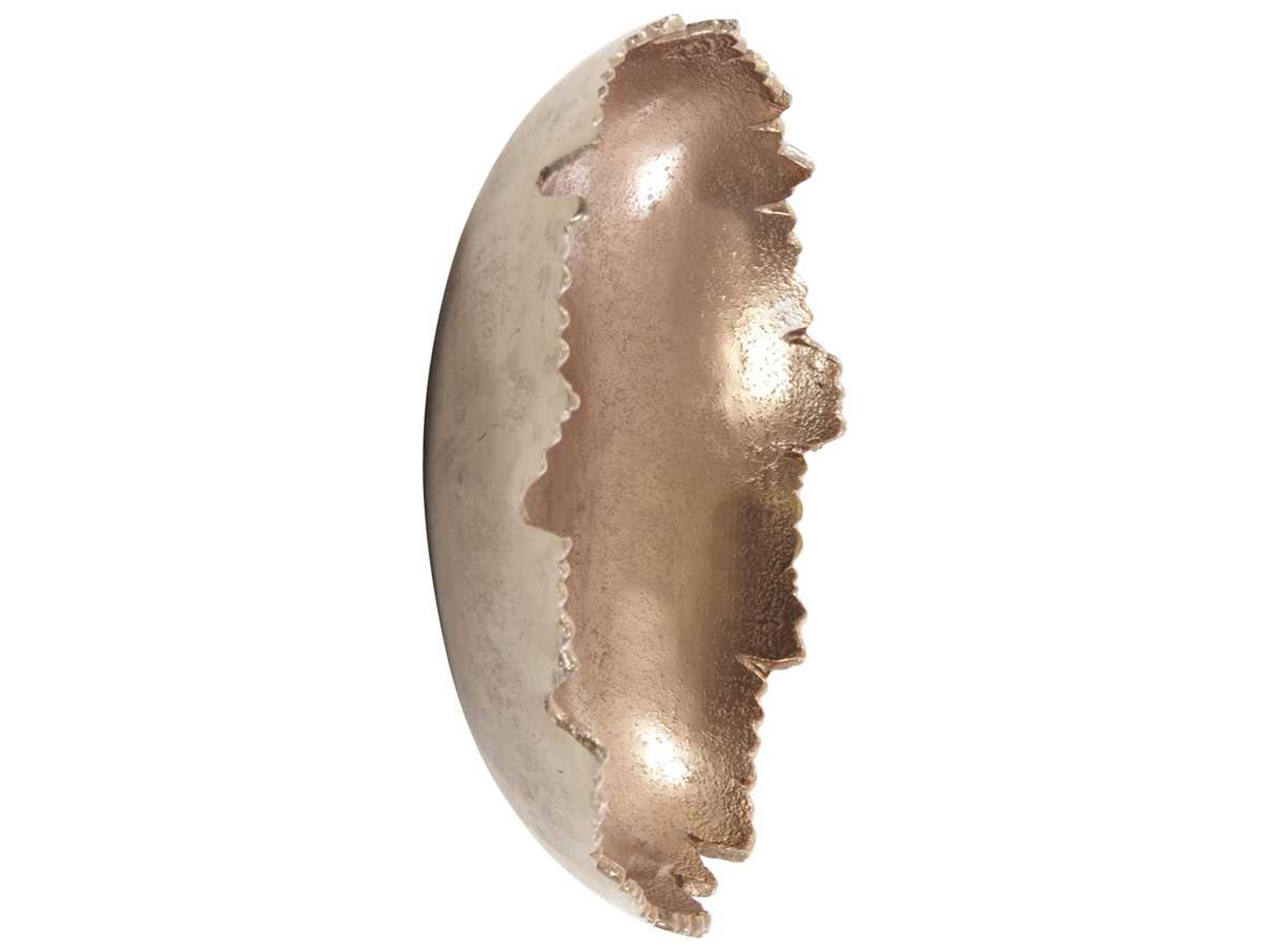 Howard Elliott Matte Copper Broken Edge Decorative Bowl / Wall Art